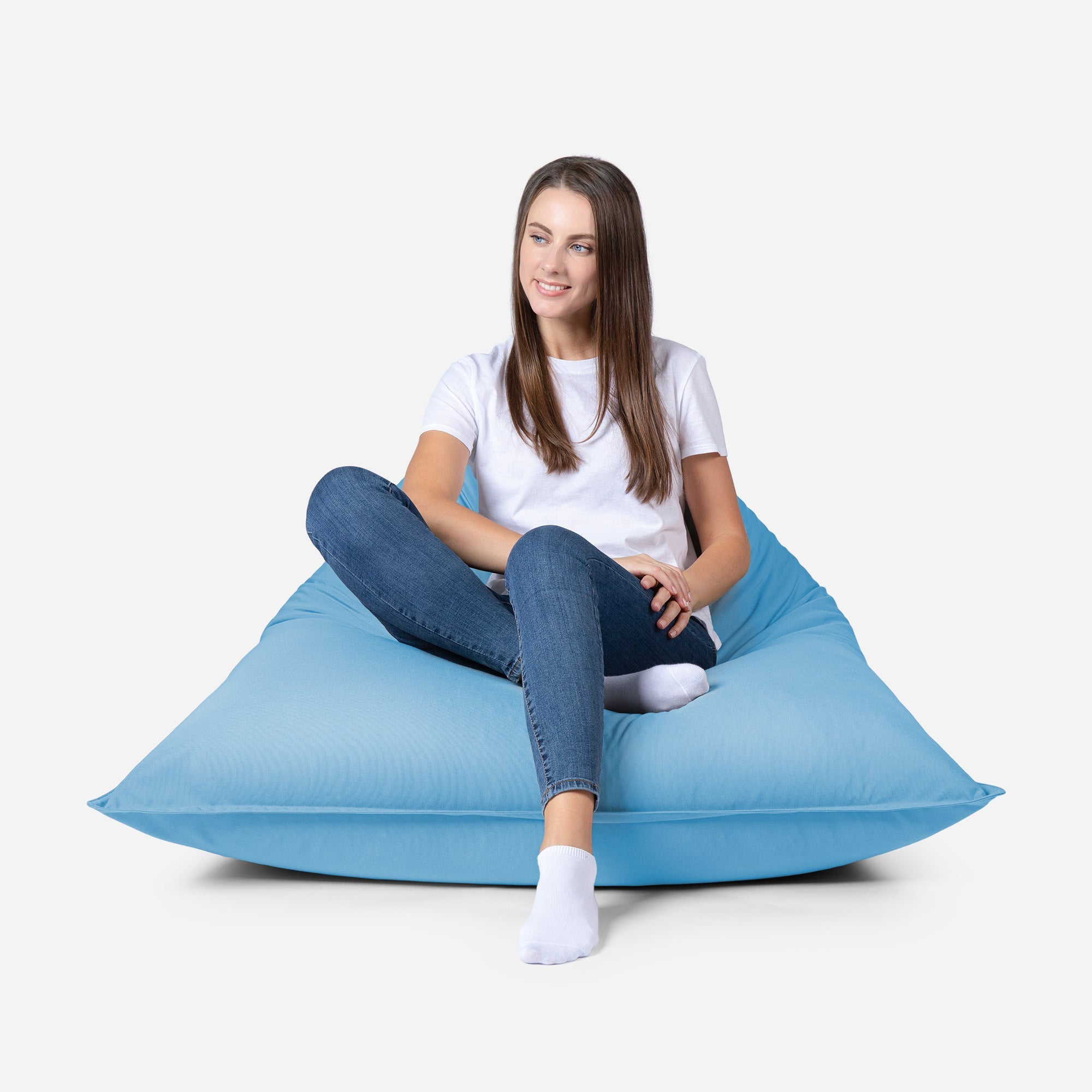 Sloppy Mini Outdoor Sky Blue Bean Bag - Lanny Beanbag - Bean Bag Chairs