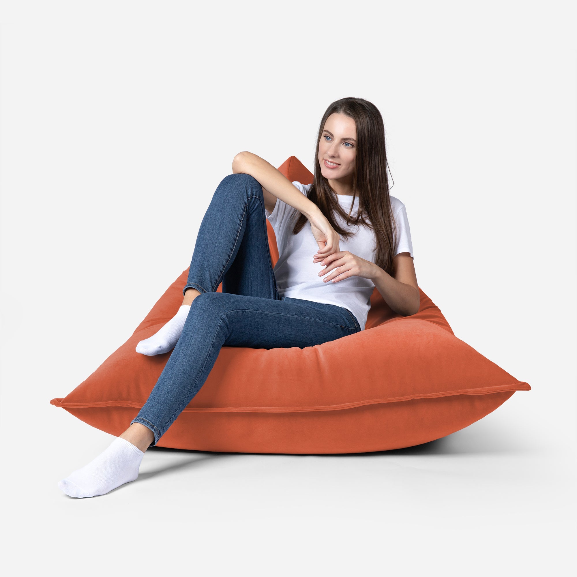 Sloppy Mini Velvet Amber Bean bag - Lanny Beanbag - Bean Bag Chairs