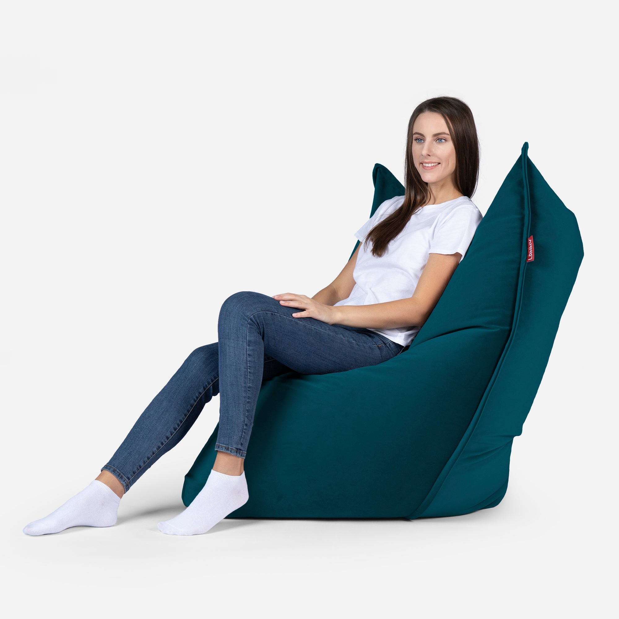 Sloppy Mini Velvet Aqua Bean bag - Lanny Beanbag - Bean Bag Chairs