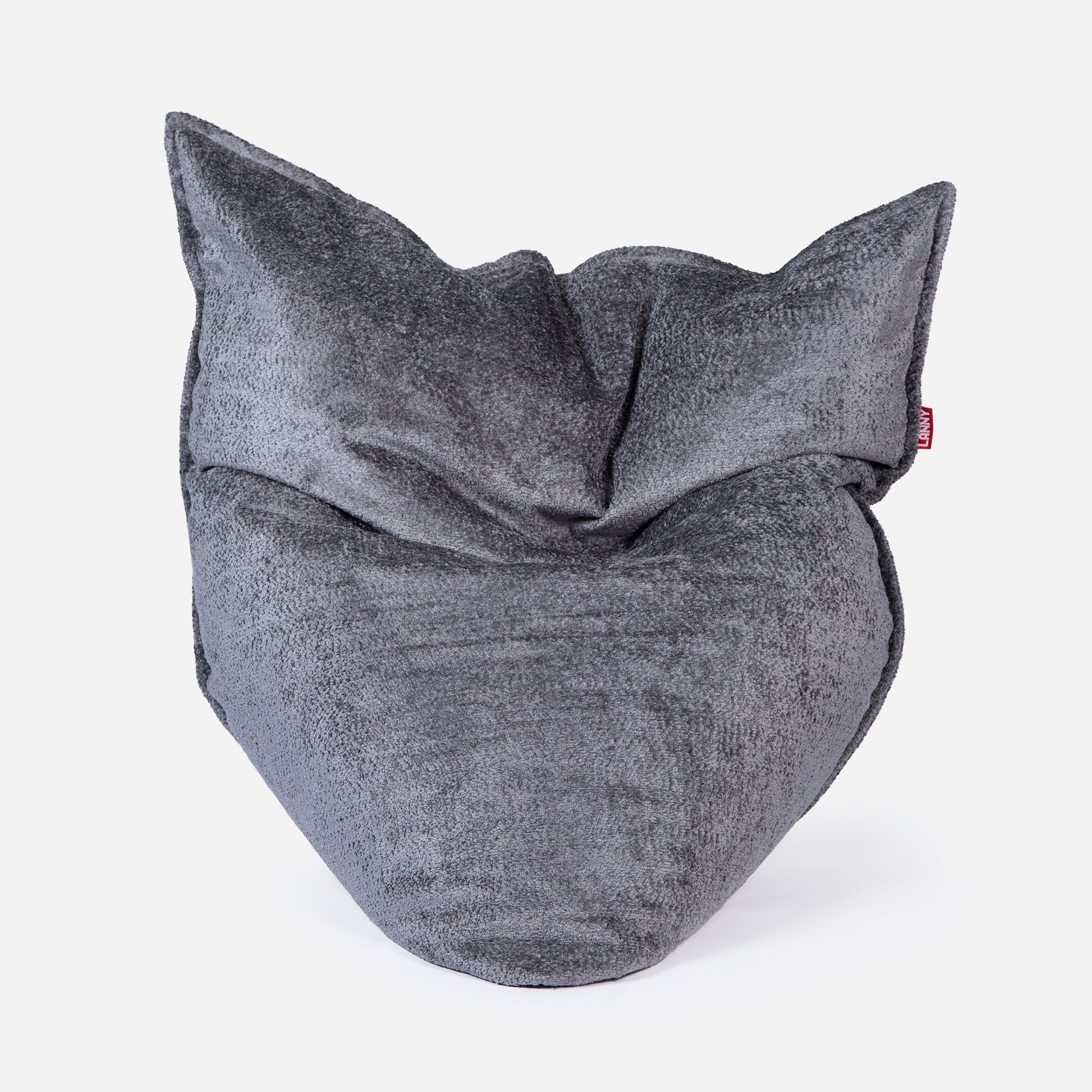 Beanbag Sloppy design fluffy fabric Dark Gray color