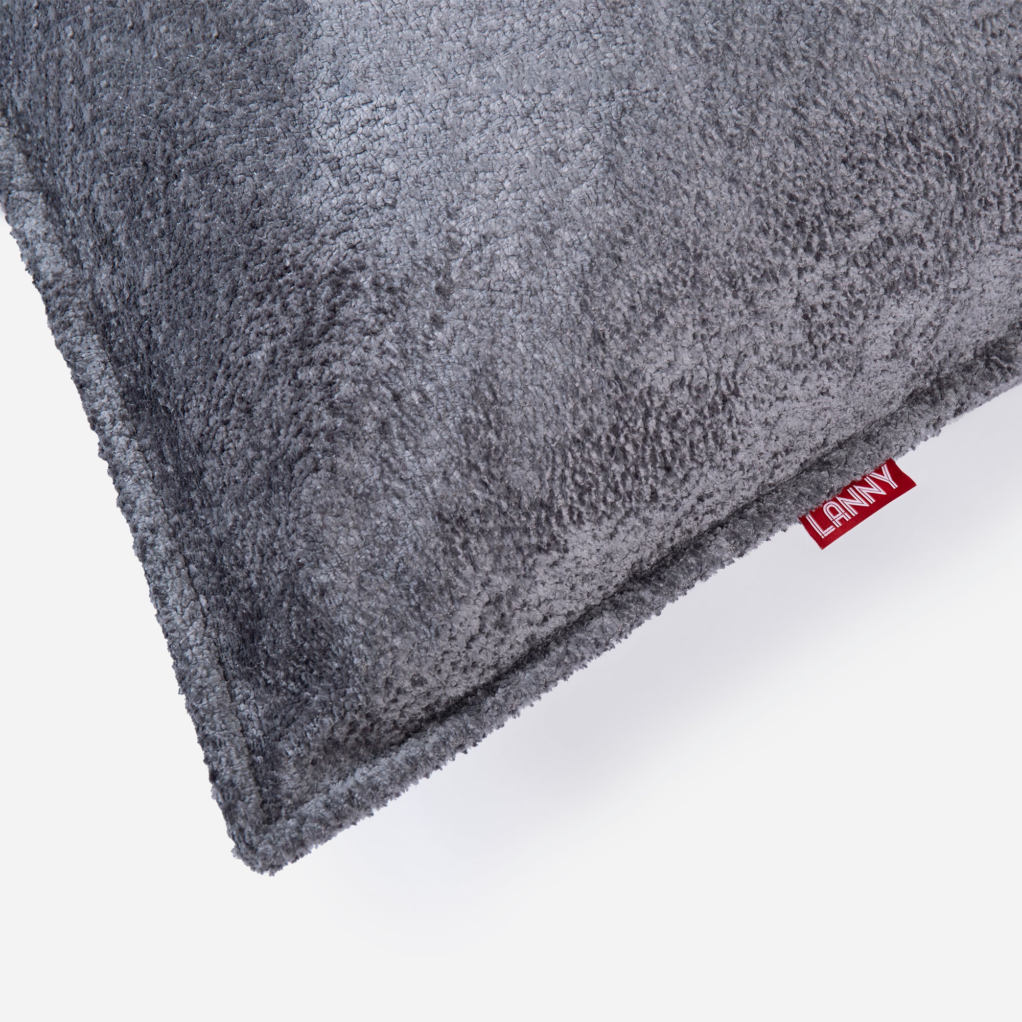 Part of Beanbag Sloppy design fluffy fabric Dark Gray color