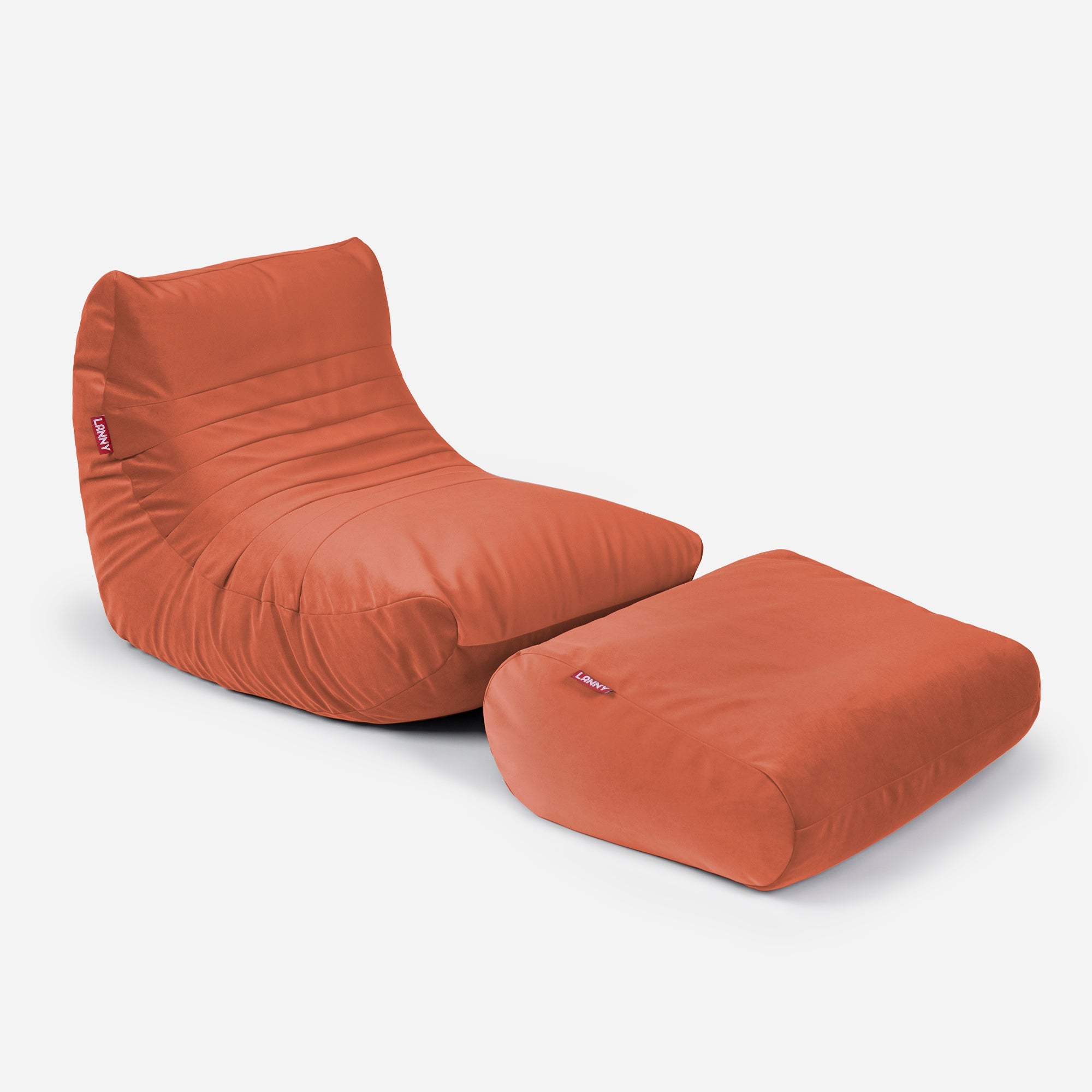 Beanbag Curvy Design Coral color