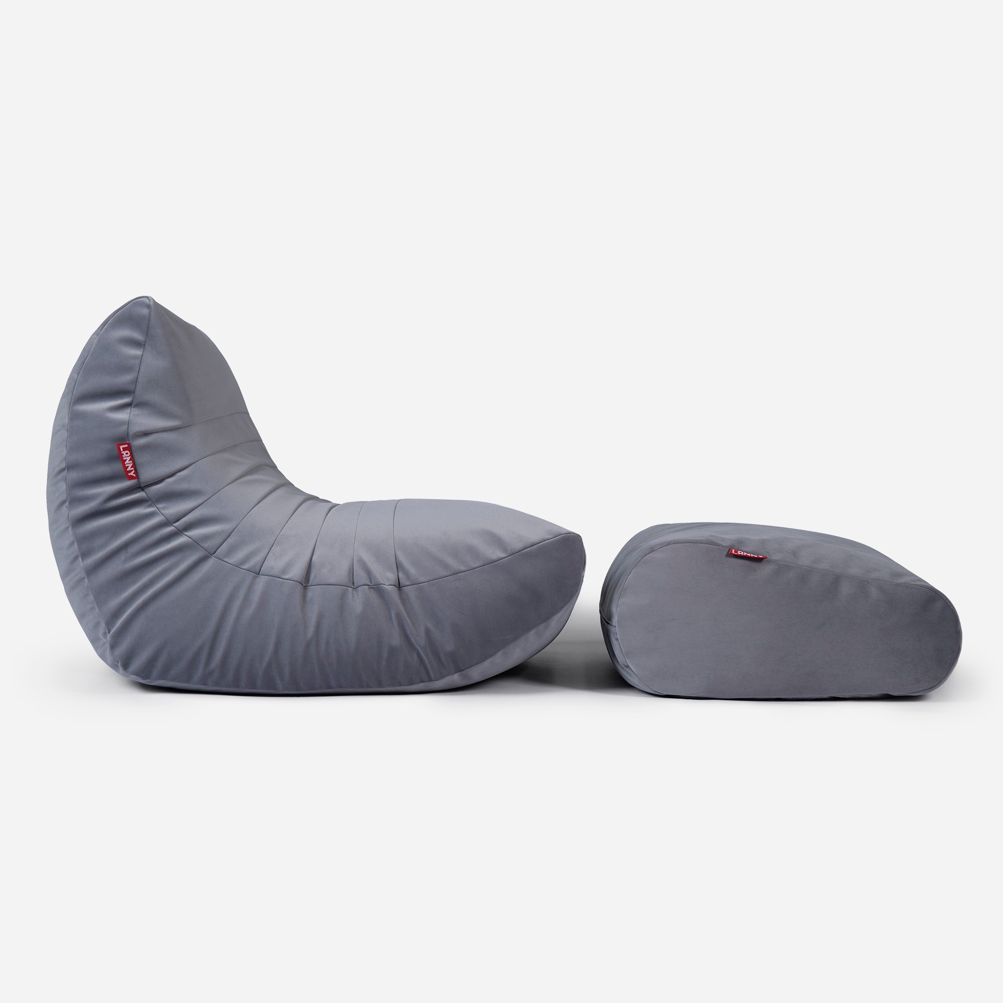 Beanbag Curvy Design Gray color