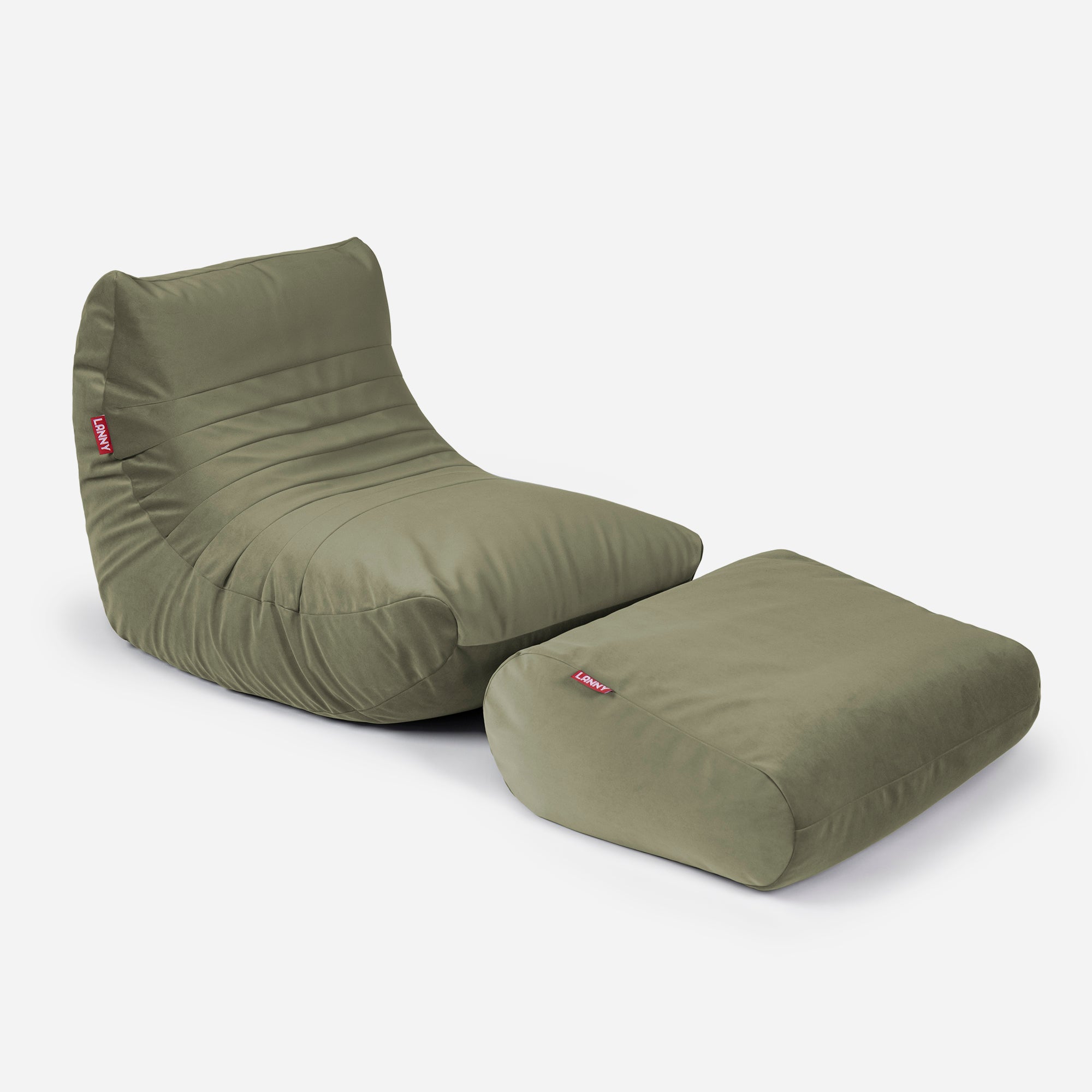 Beanbag Curvy Design Khaki color