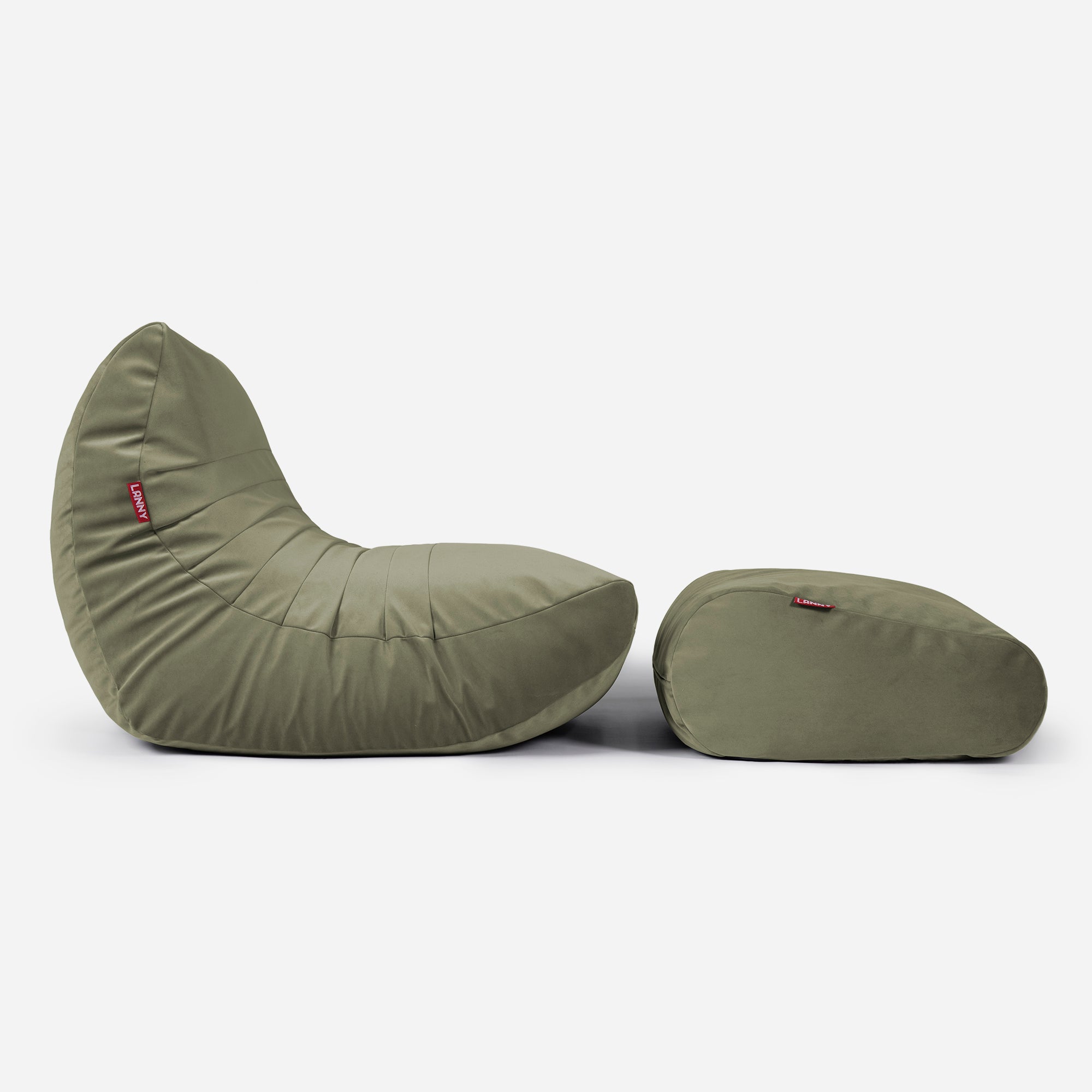 Beanbag Curvy Design Khaki color