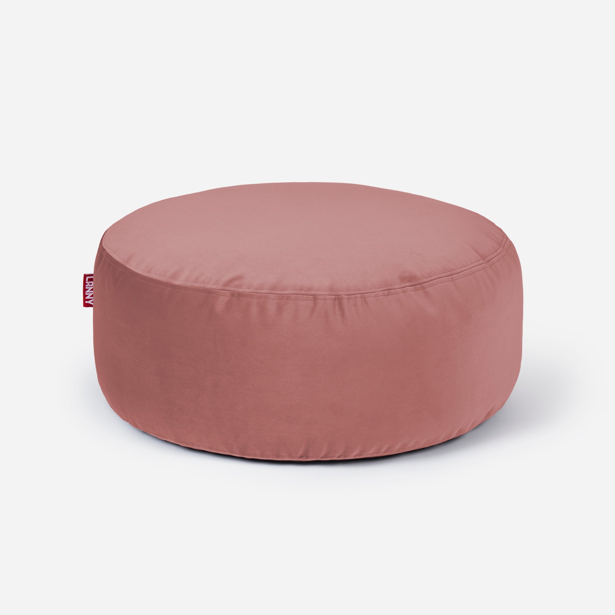 Lanny pouf made from velvet fabric in Pink color