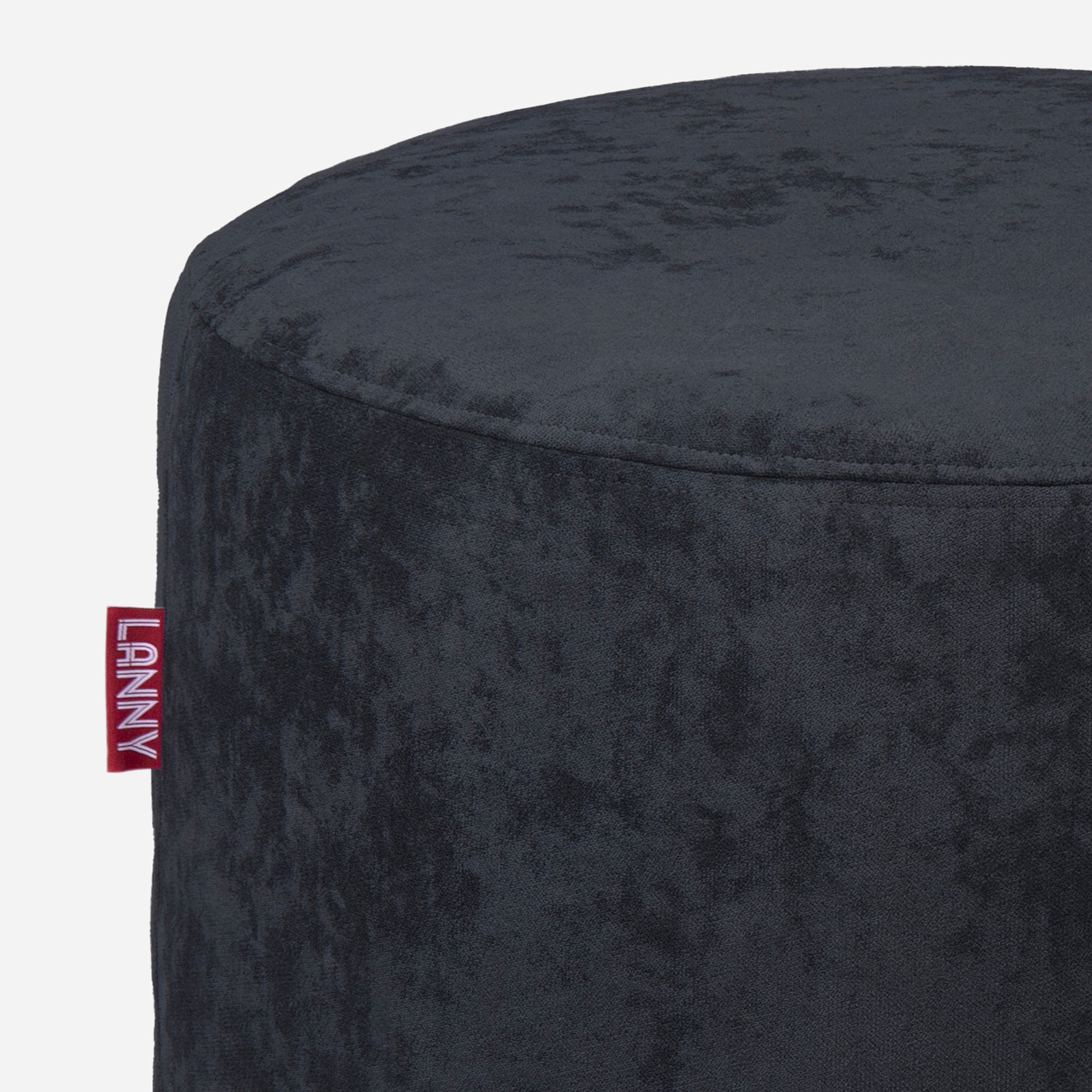 Floor Aldo Black Pouf - Lanny Beanbag - Ottomans