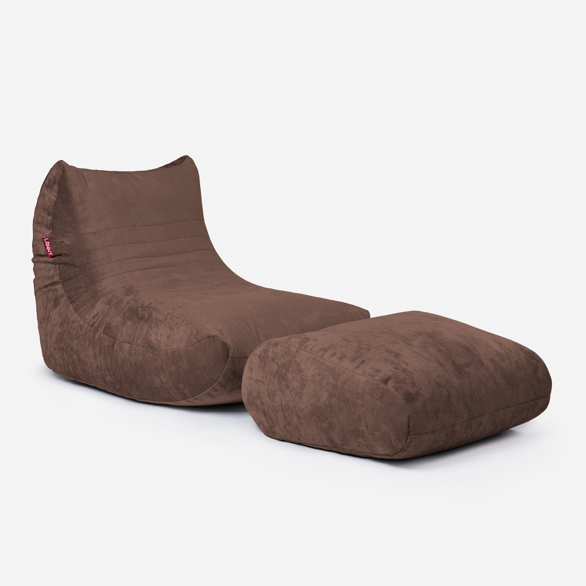 Curvy Aldo Brown Bean Bag Chair