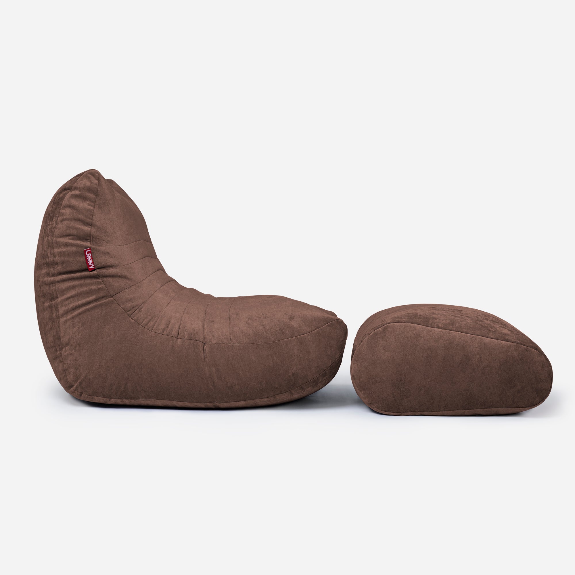 Curvy Aldo Brown Bean Bag Chair