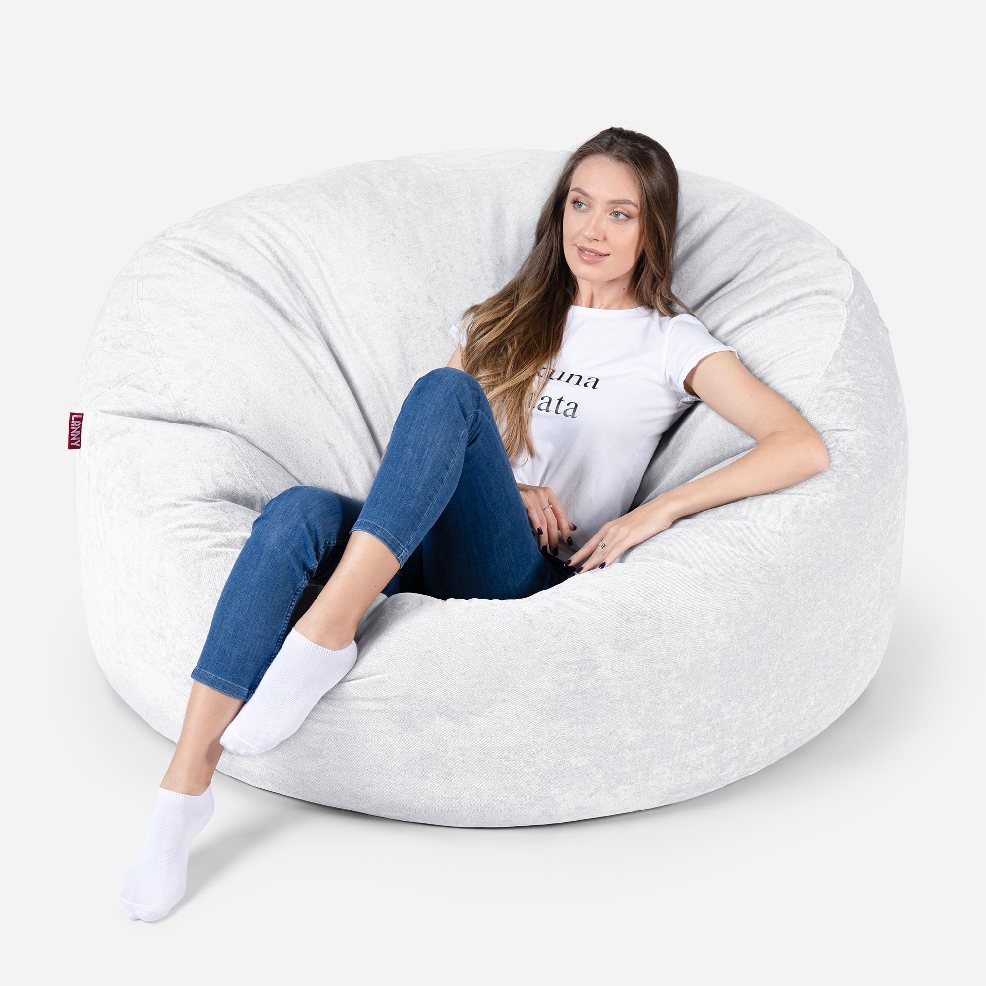Large Original Aldo White Bean Bag