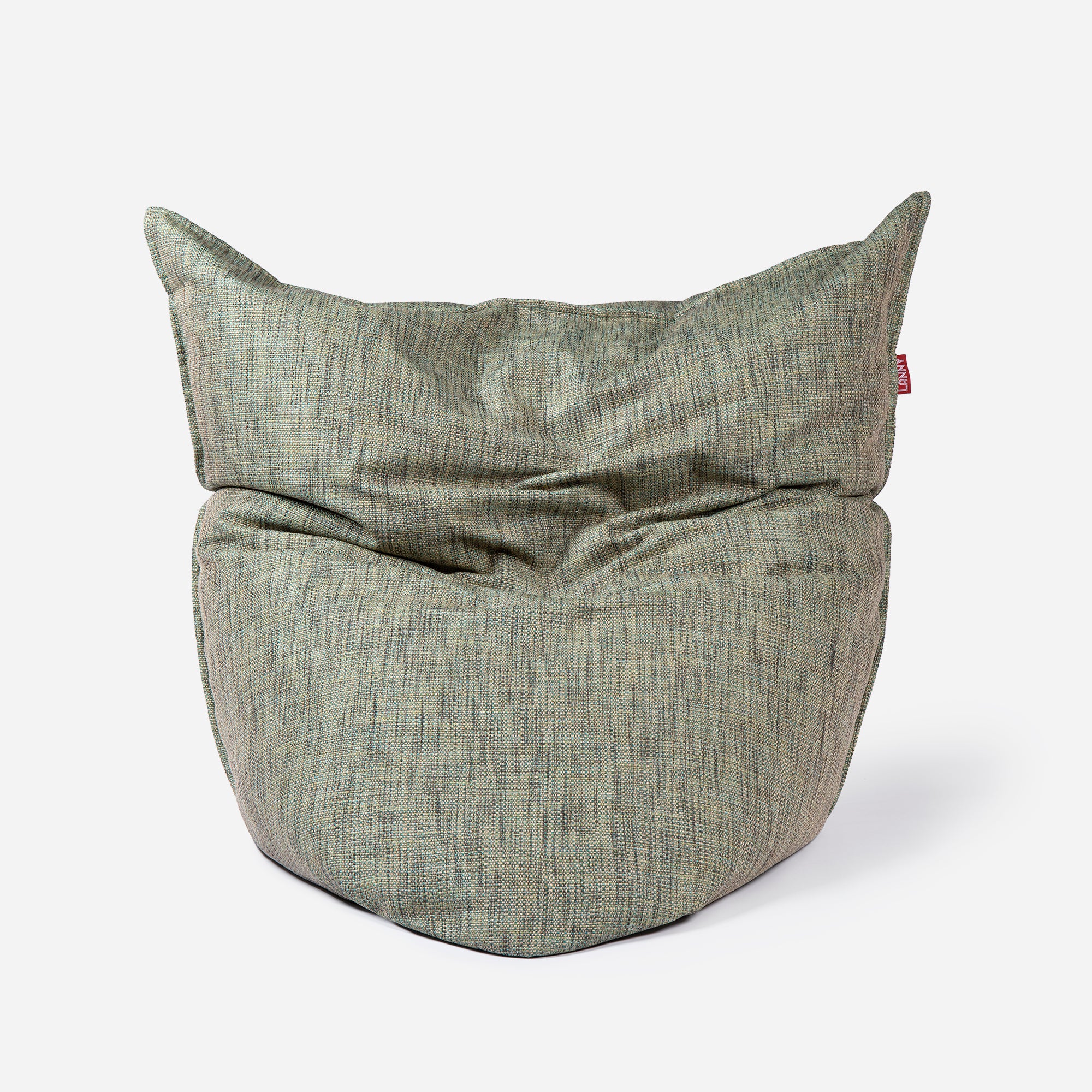 Mini Sloppy Tweed Green Bean bag