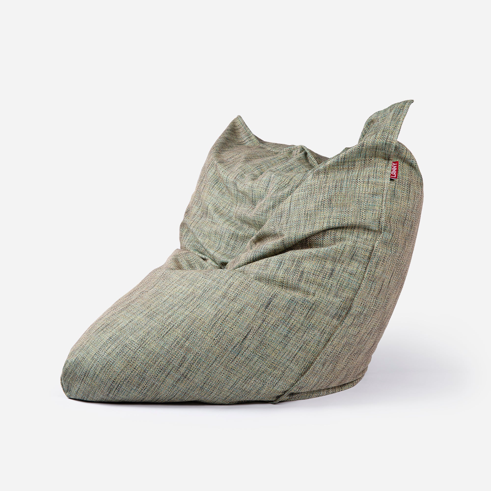 Mini Sloppy Tweed Green Bean bag