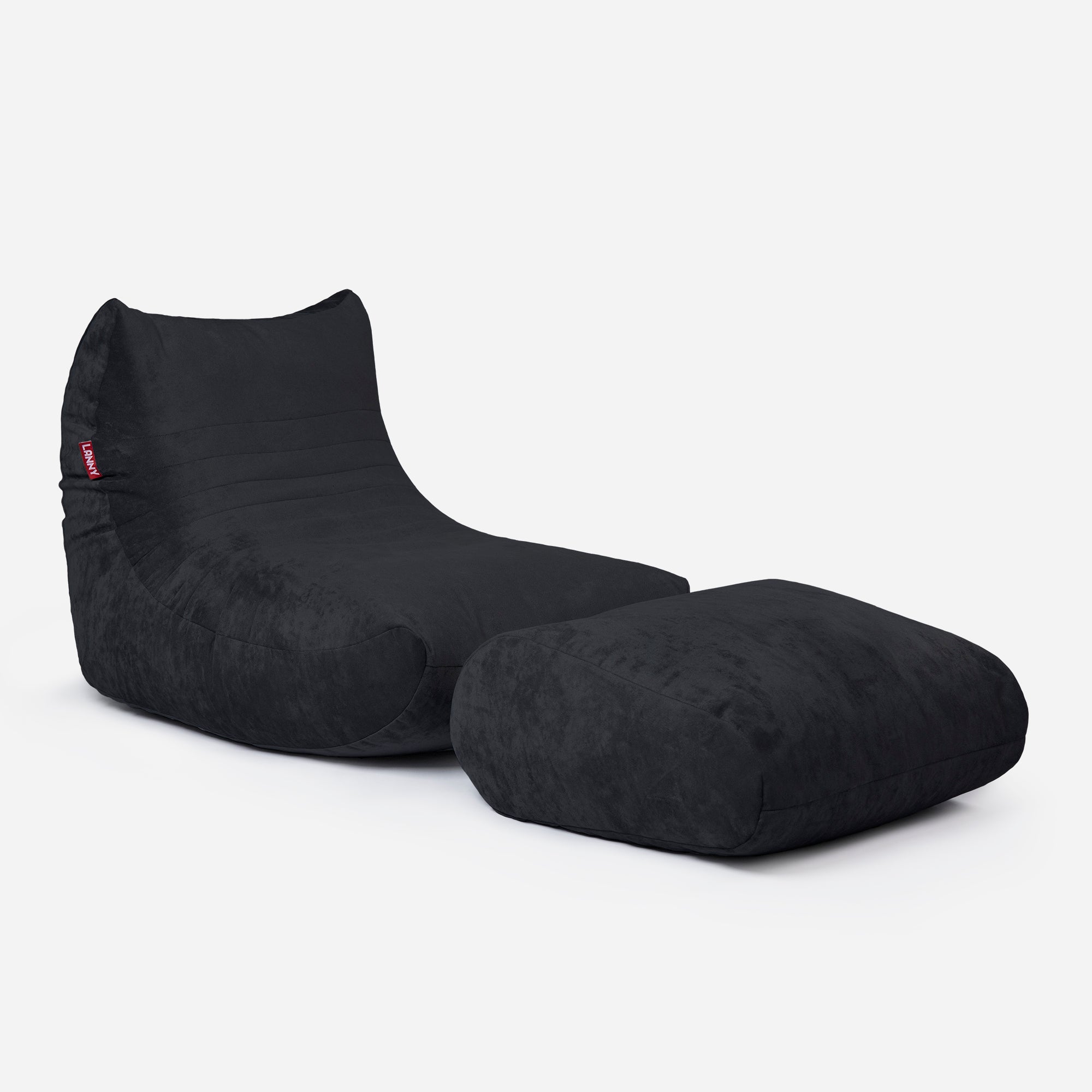 Curvy Aldo Black Bean Bag Chair