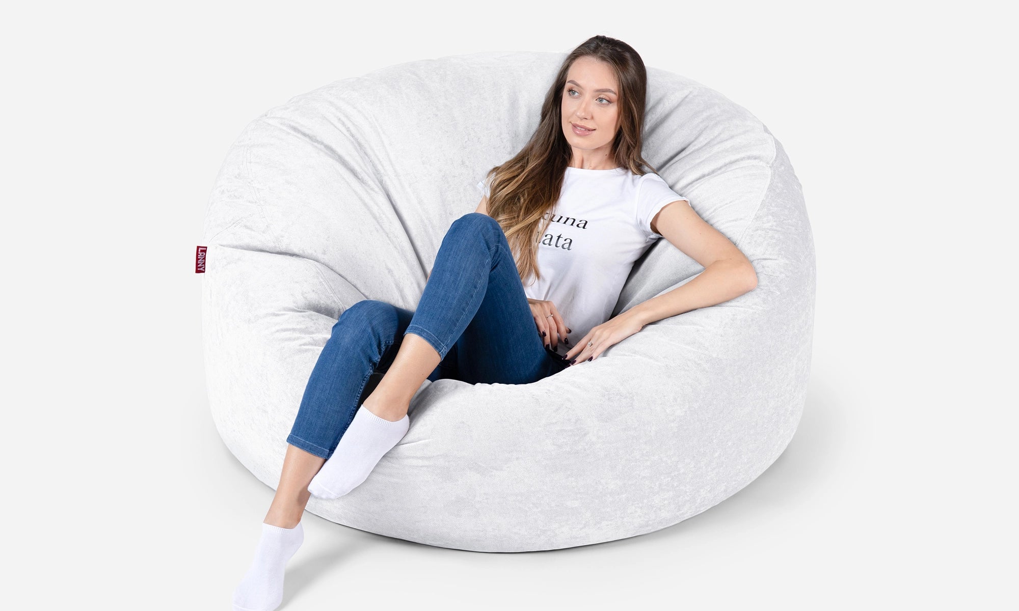 Lanny Original Bean bag white color