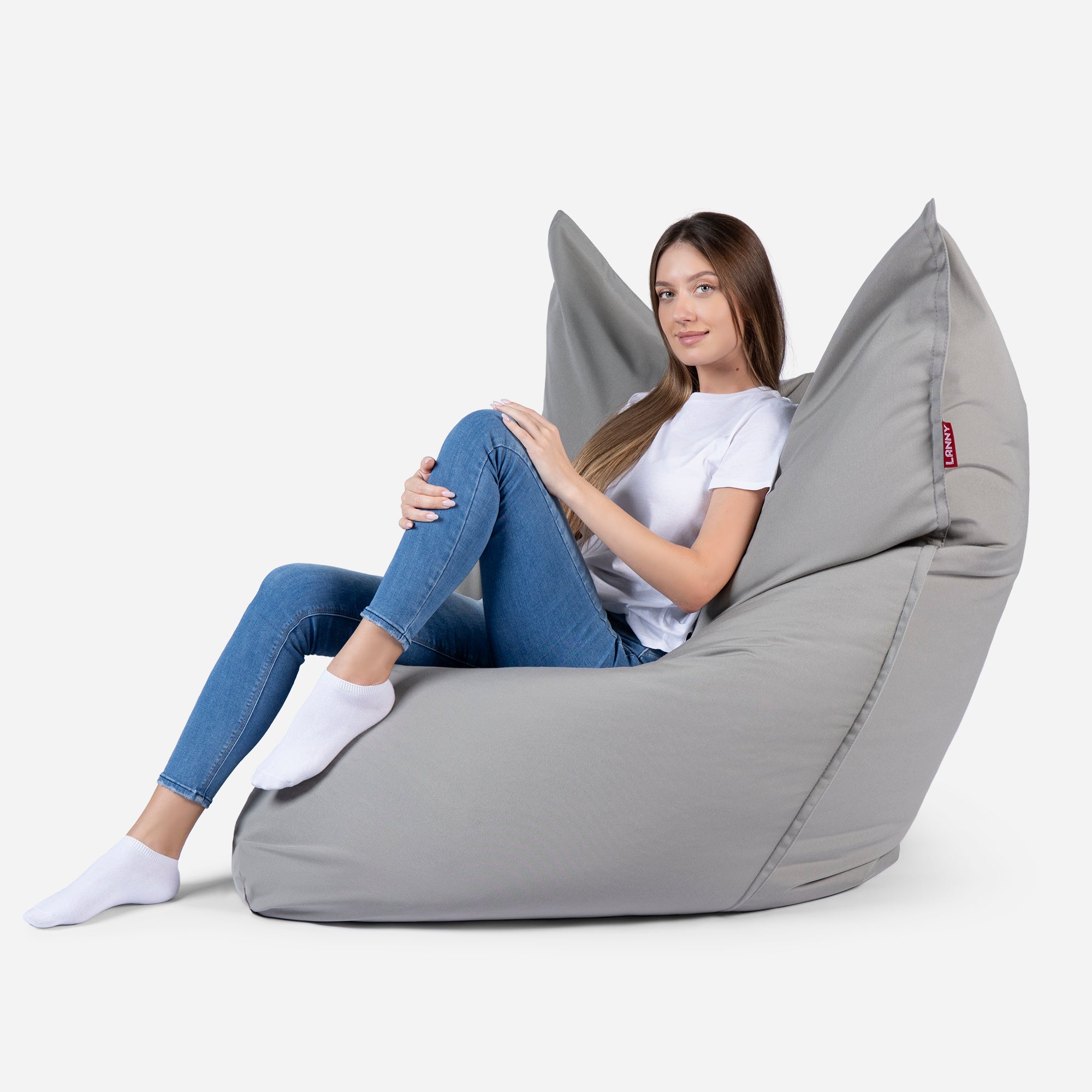 Sloppy Large Outdoor Gray Bean Bag