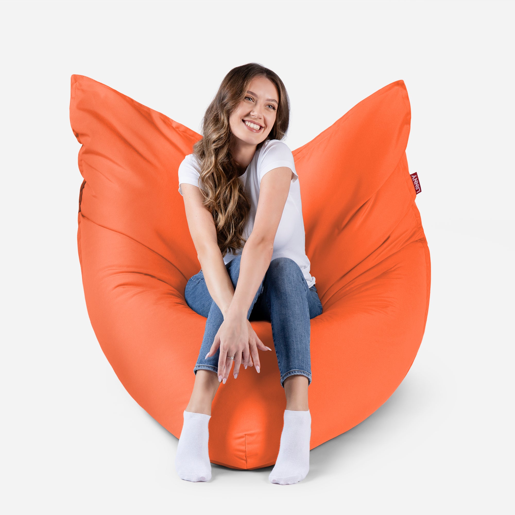 Sloppy Large Outdoor Orange Bean Bag