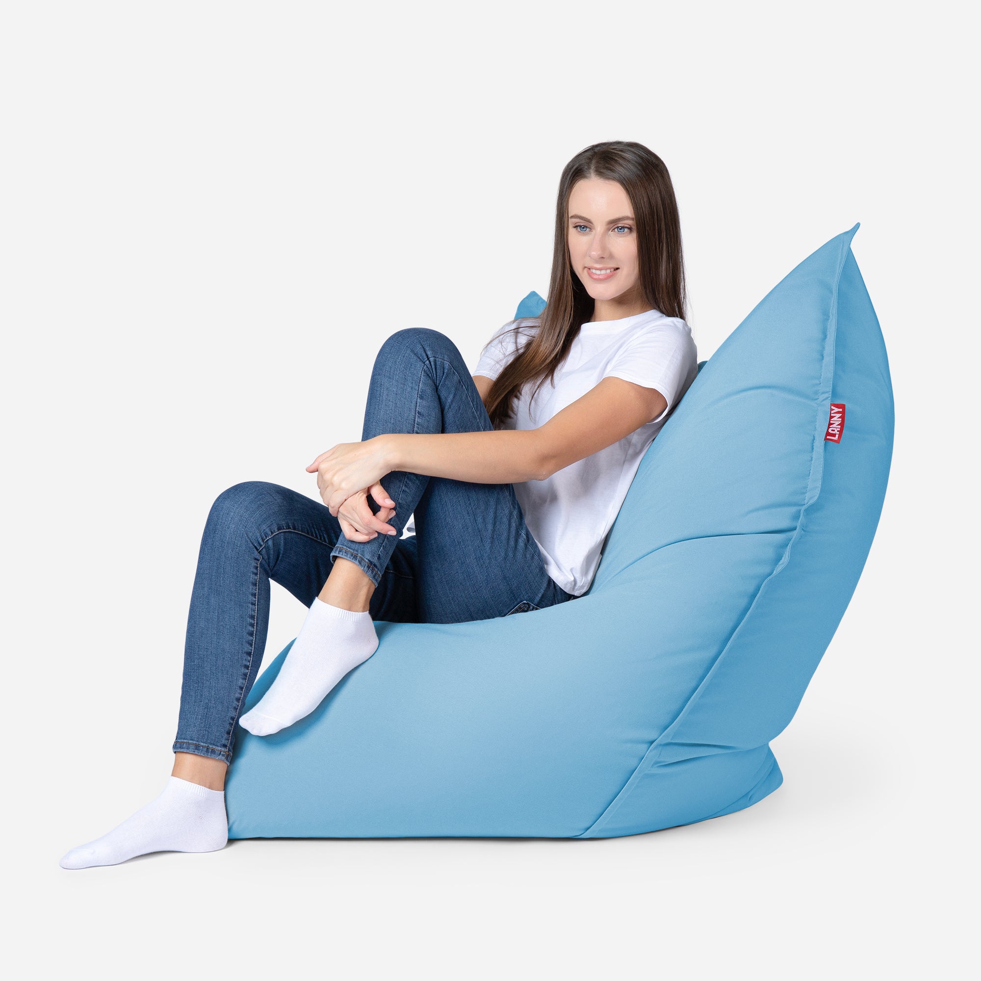 Mini Sloppy Outdoor Sky Blue Bean Bag