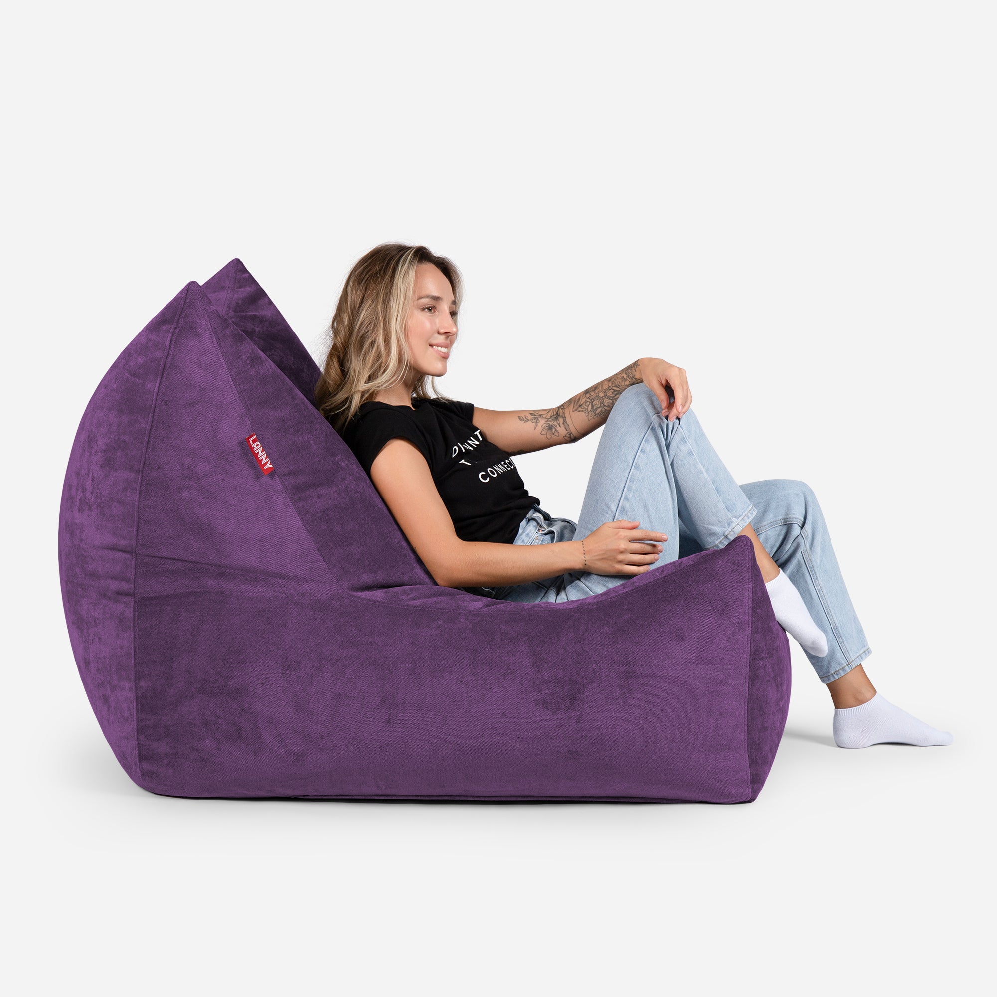 Quadro Aldo Violet Bean bag Chair
