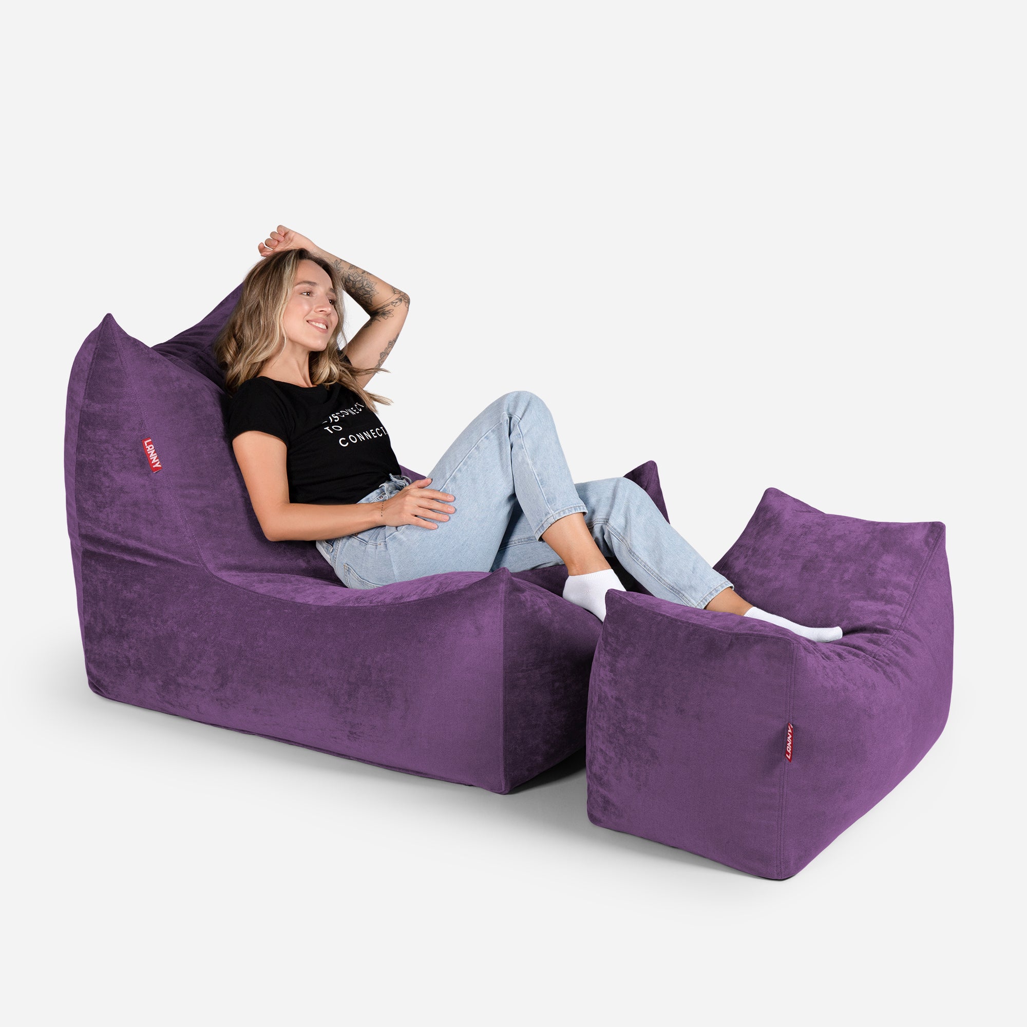 Quadro Aldo Violet Bean bag Chair