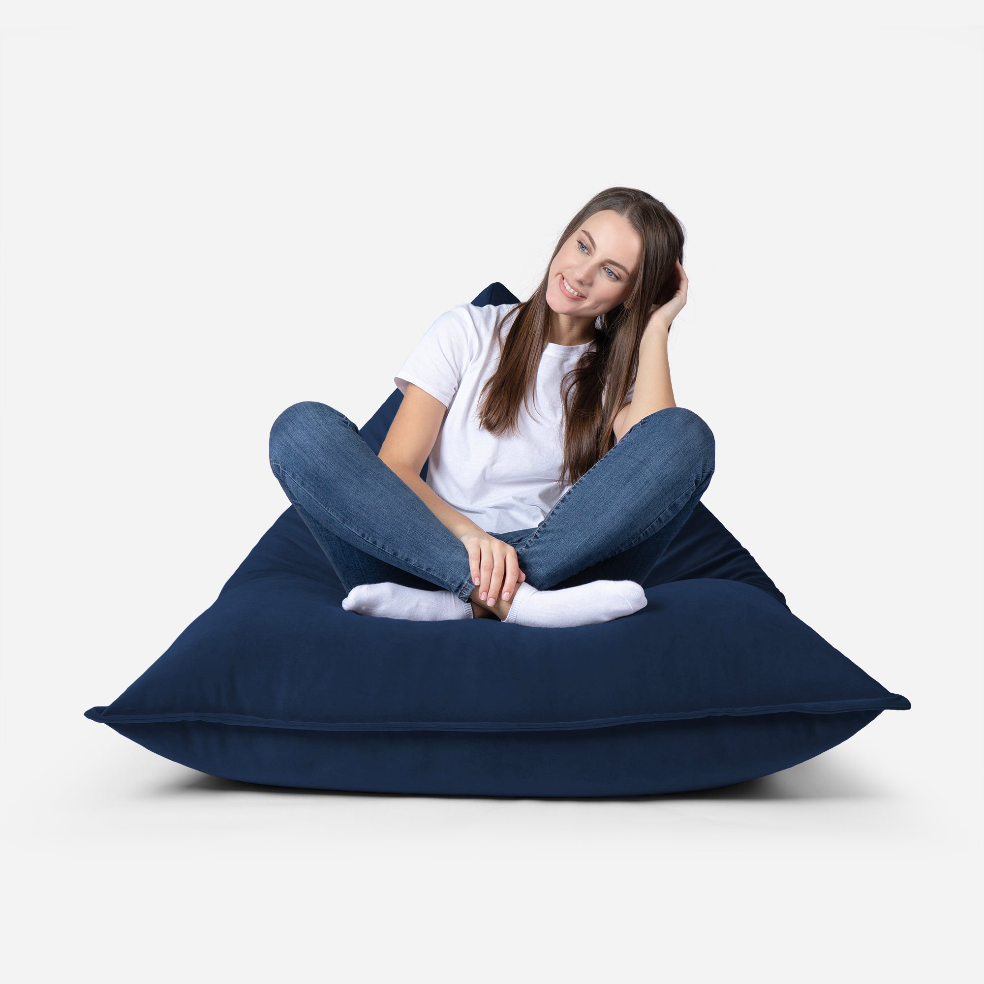 Sloppy Mini Velvet Blue Bean bag