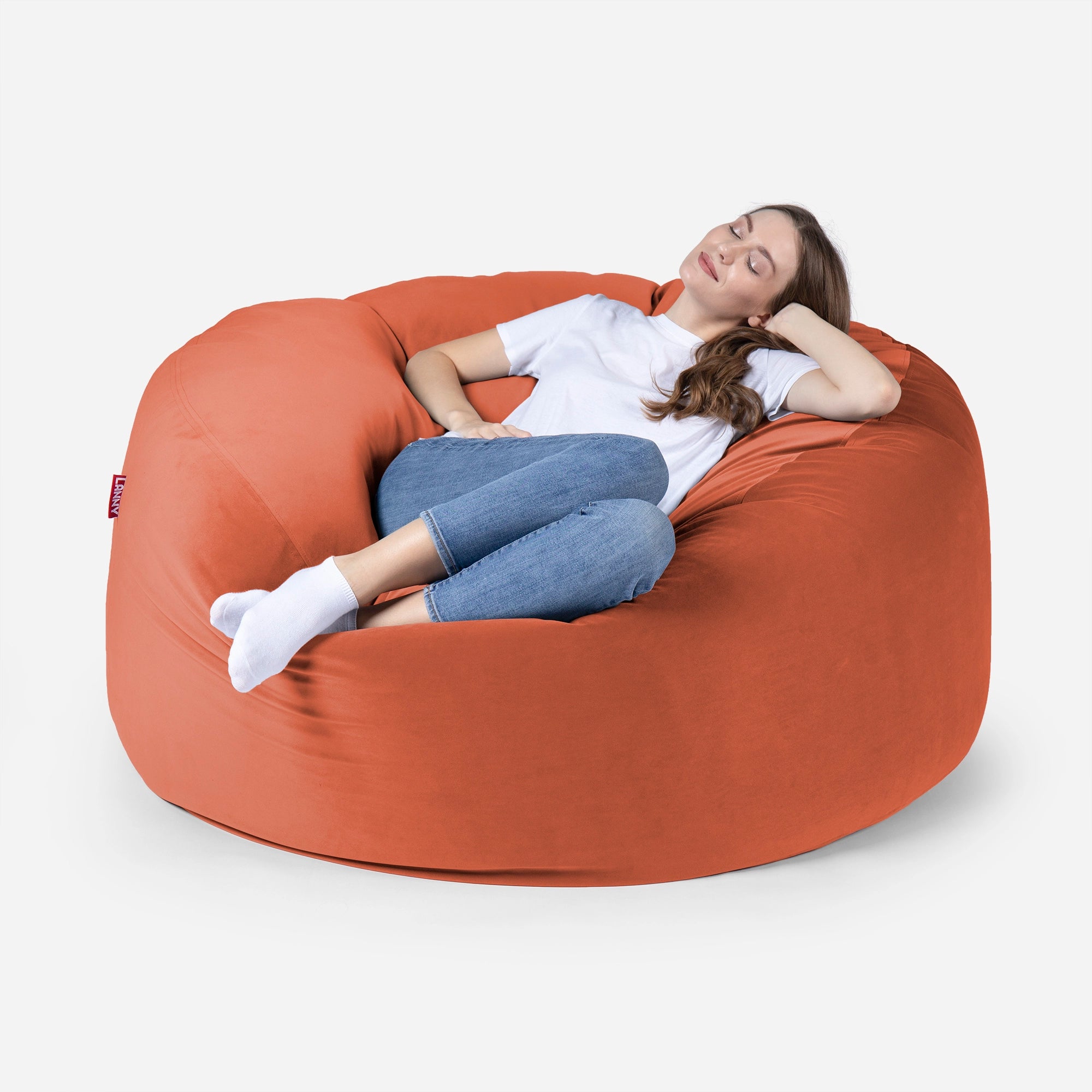 Original Large Velvet Amber Bean bag