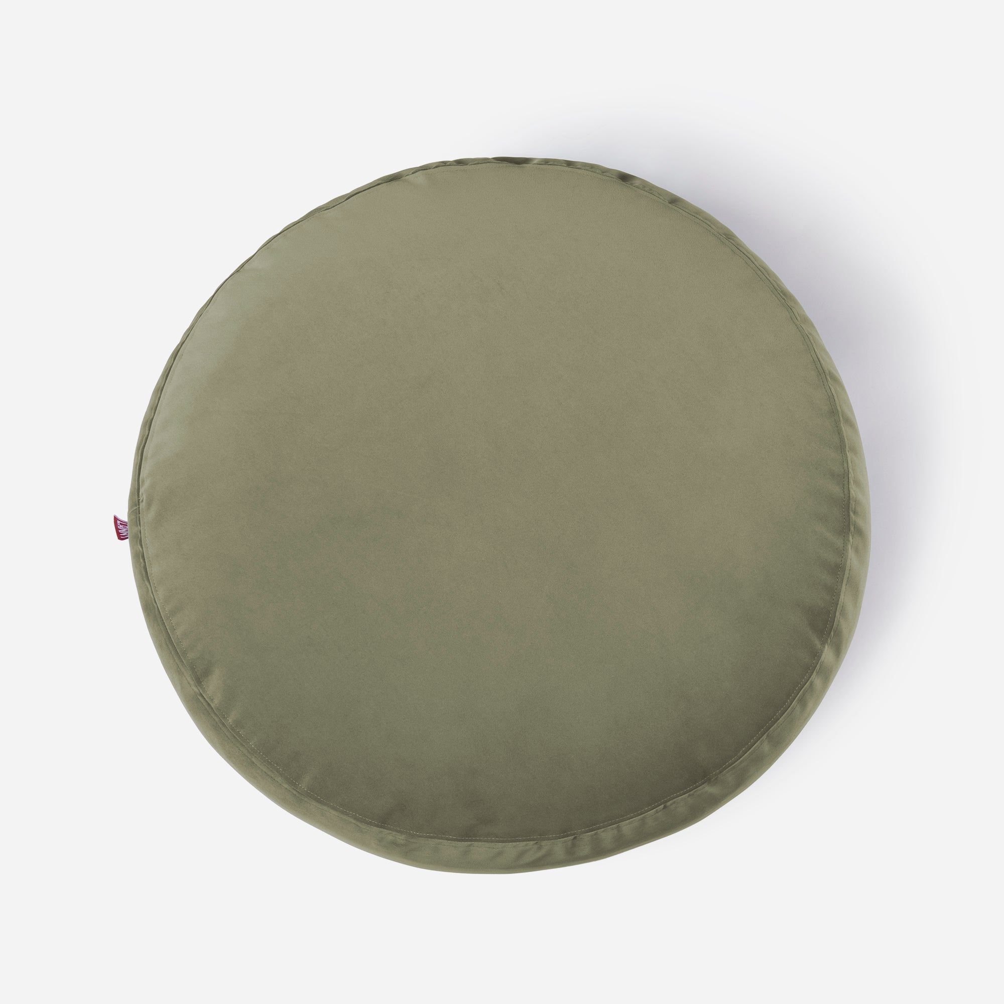 Short Velvet Khaki Pouf