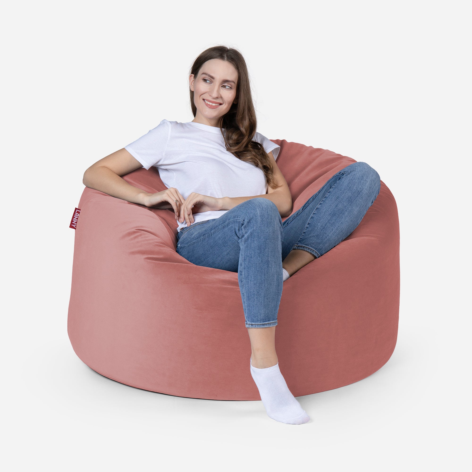 Medium Original Velvet Pink Bean bag