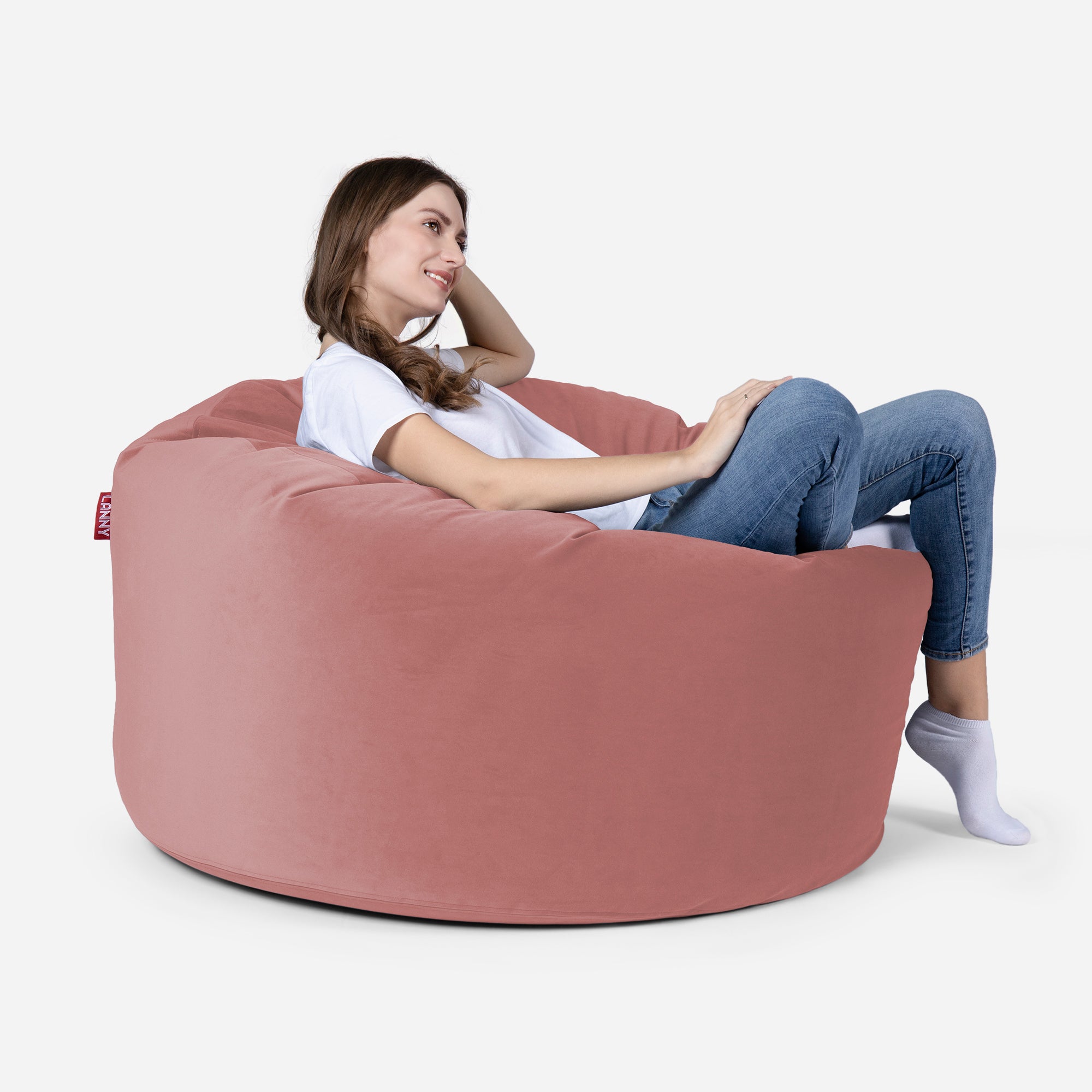 Medium Original Velvet Pink Bean bag