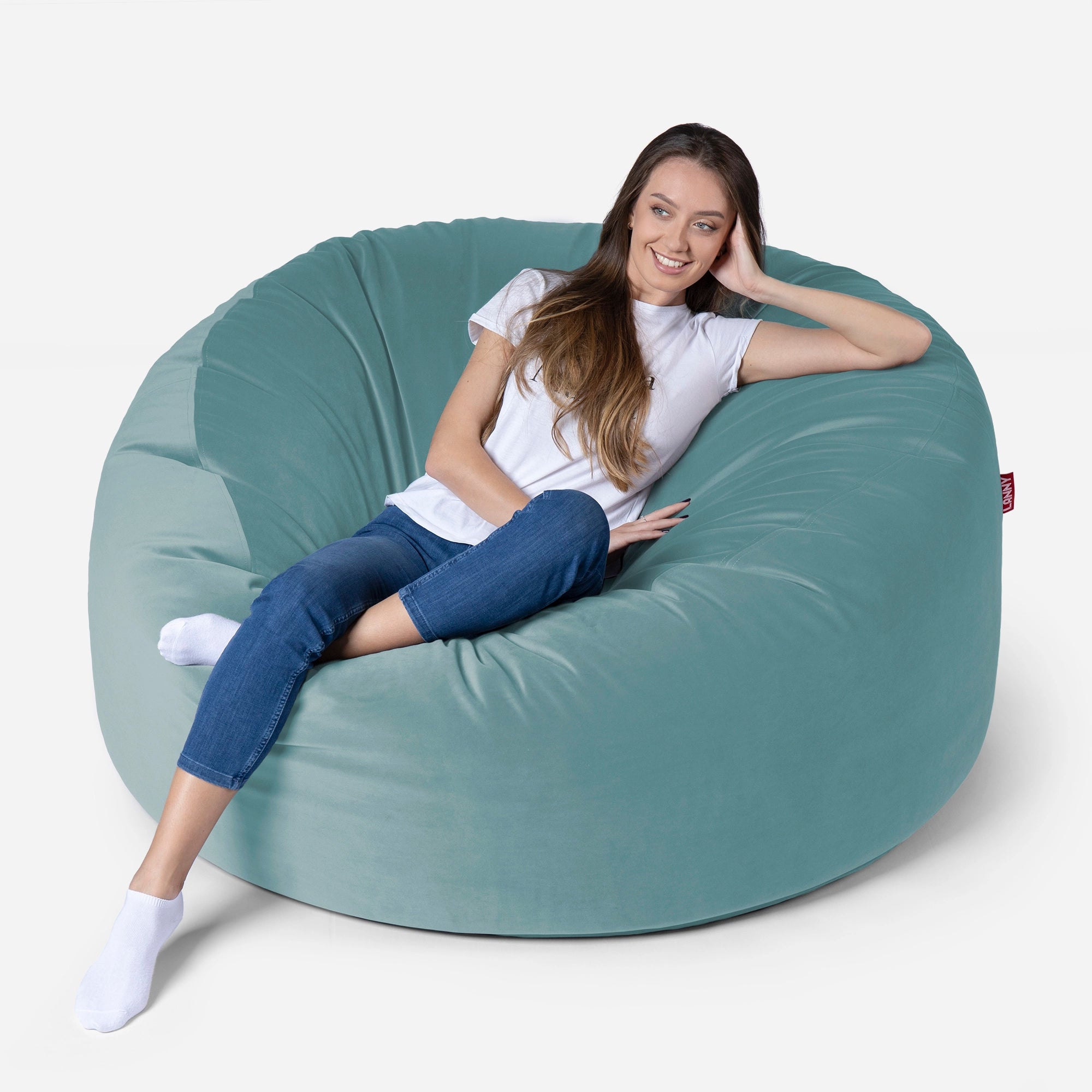 Original Large Velvet Turquoise Bean bag