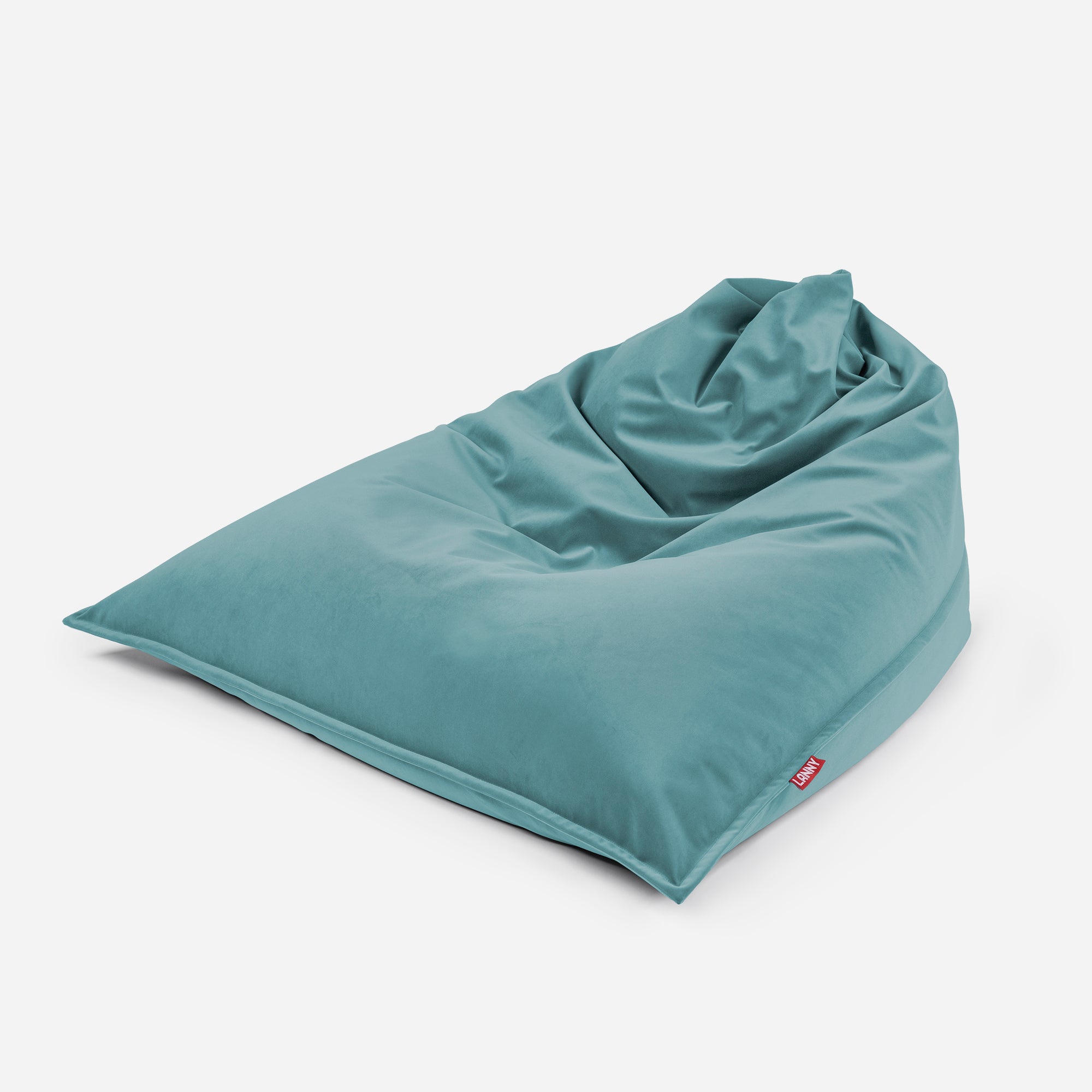 Sloppy Large Velvet Turquoise Bean bag