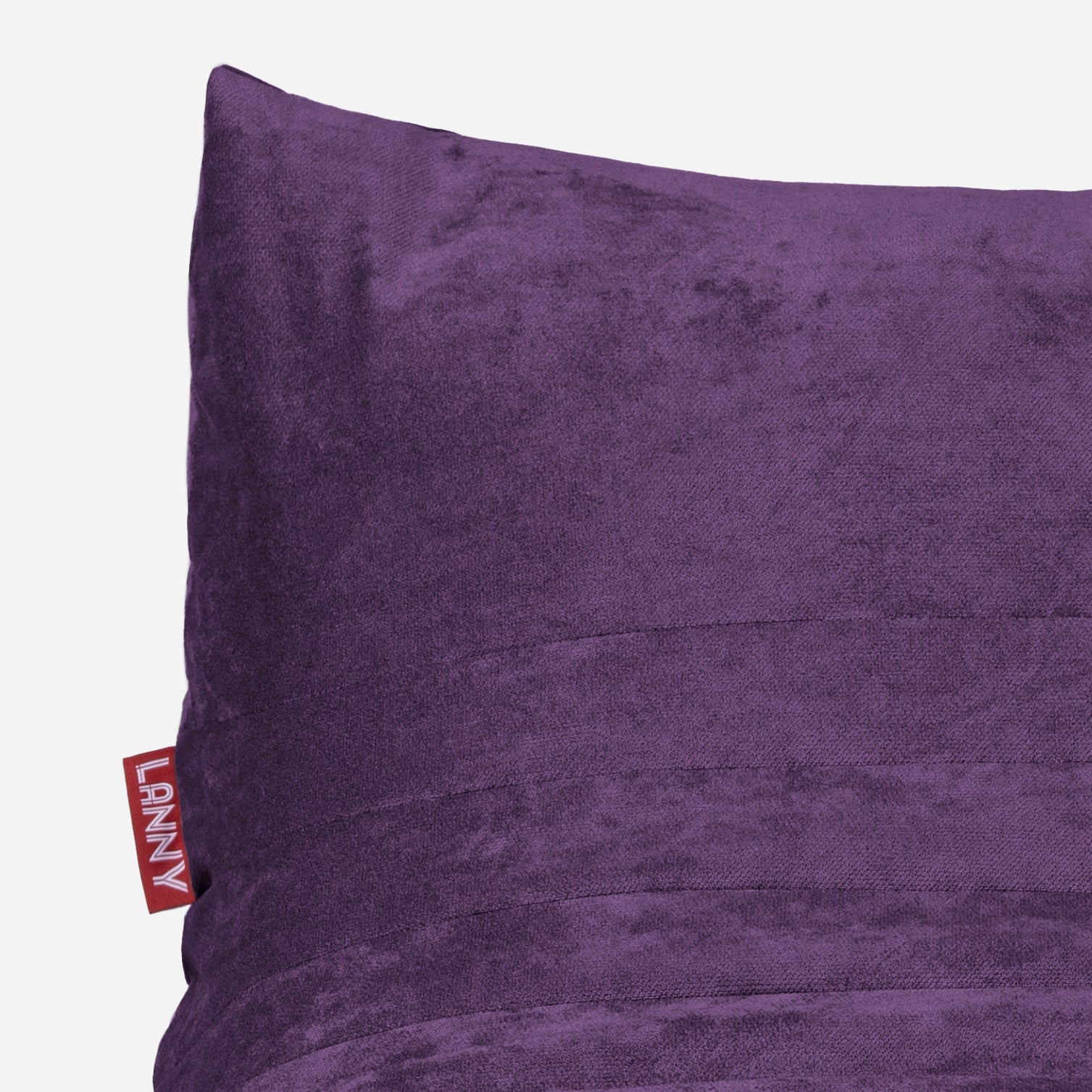 Curvy Aldo Violet Bean Bag Chair & Footrest Set - Lanny Beanbag - Bean Bag Chairs