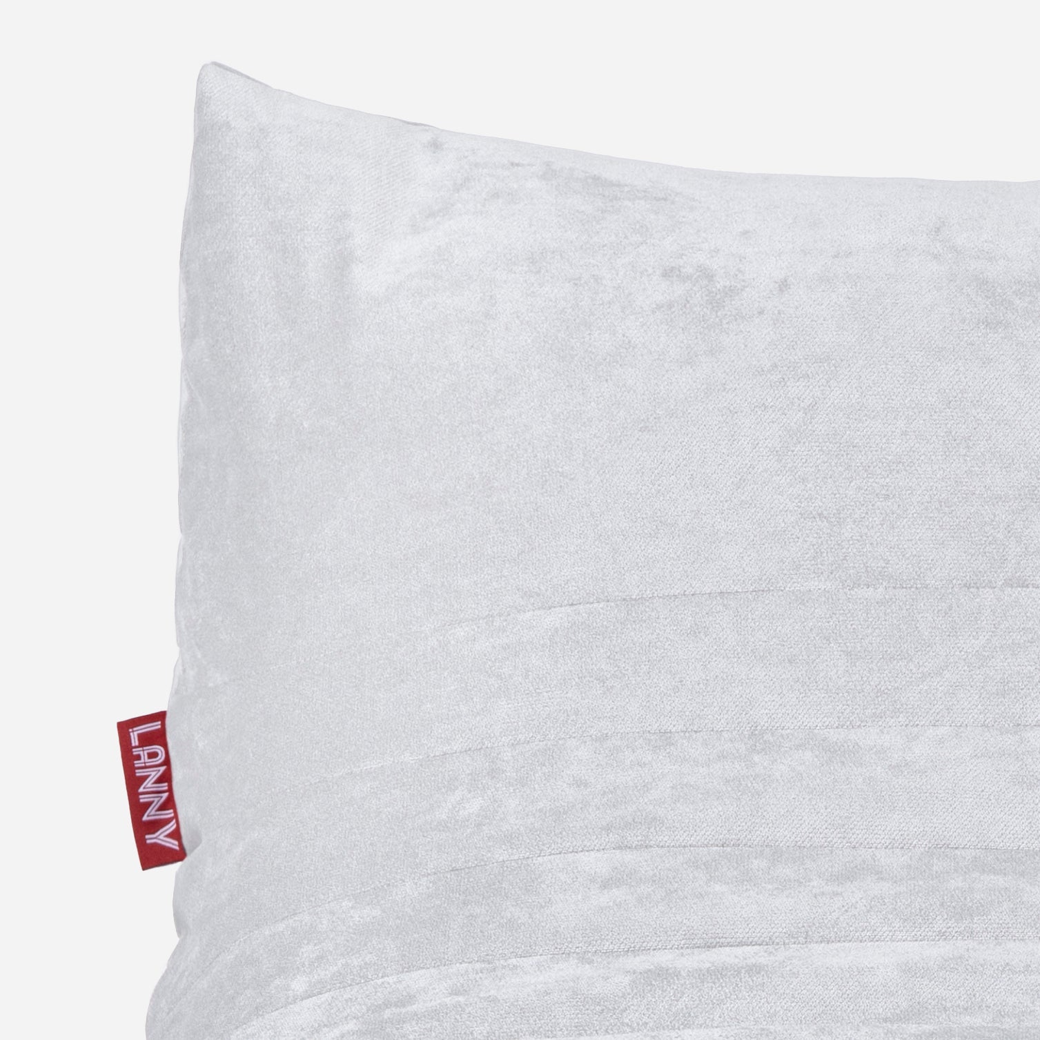 Curvy Aldo White Bean Bag Chair & Footrest Set - Lanny Beanbag - Bean Bag Chairs