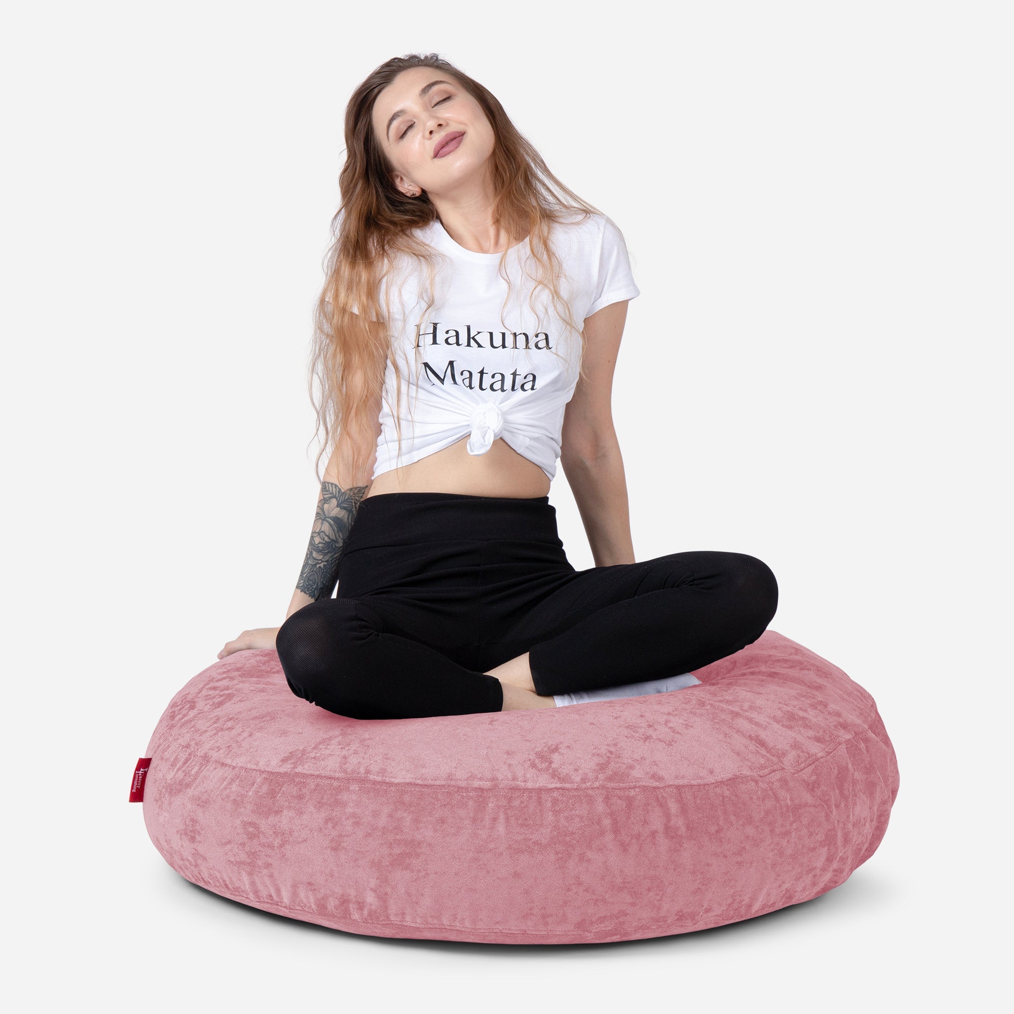 Floor Aldo Pink Pouf - Lanny Beanbag - Ottomans