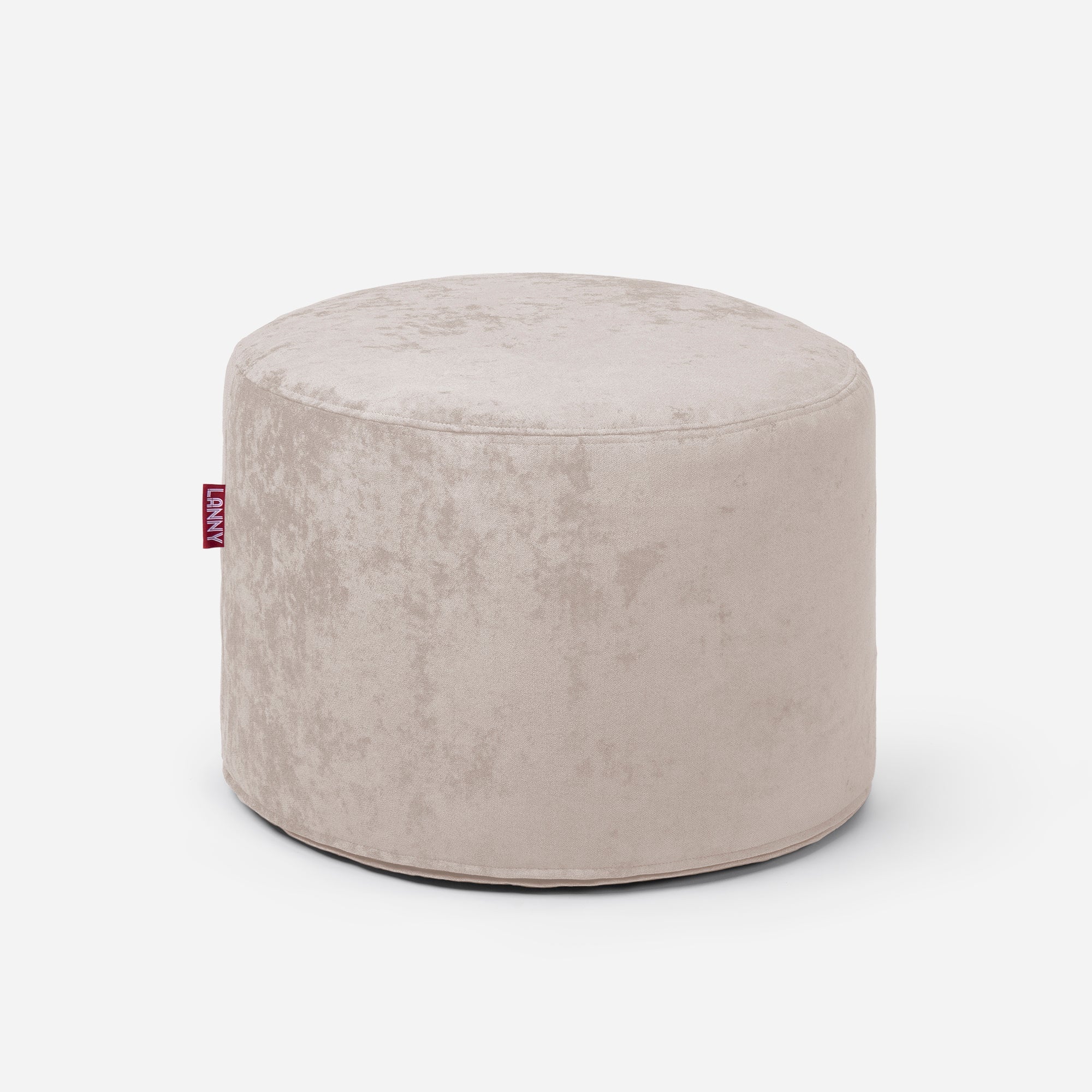 Medium Aldo Beige Pouf - Lanny Beanbag - Ottomans