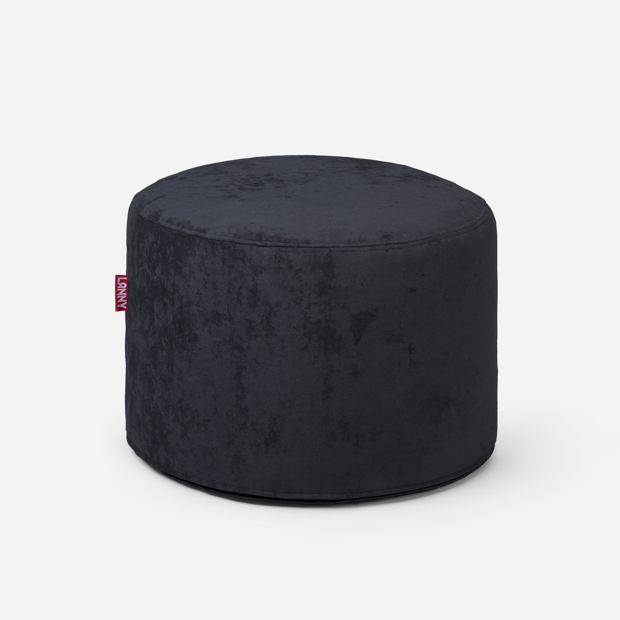 Medium Aldo Black Pouf - Lanny Beanbag - Ottomans