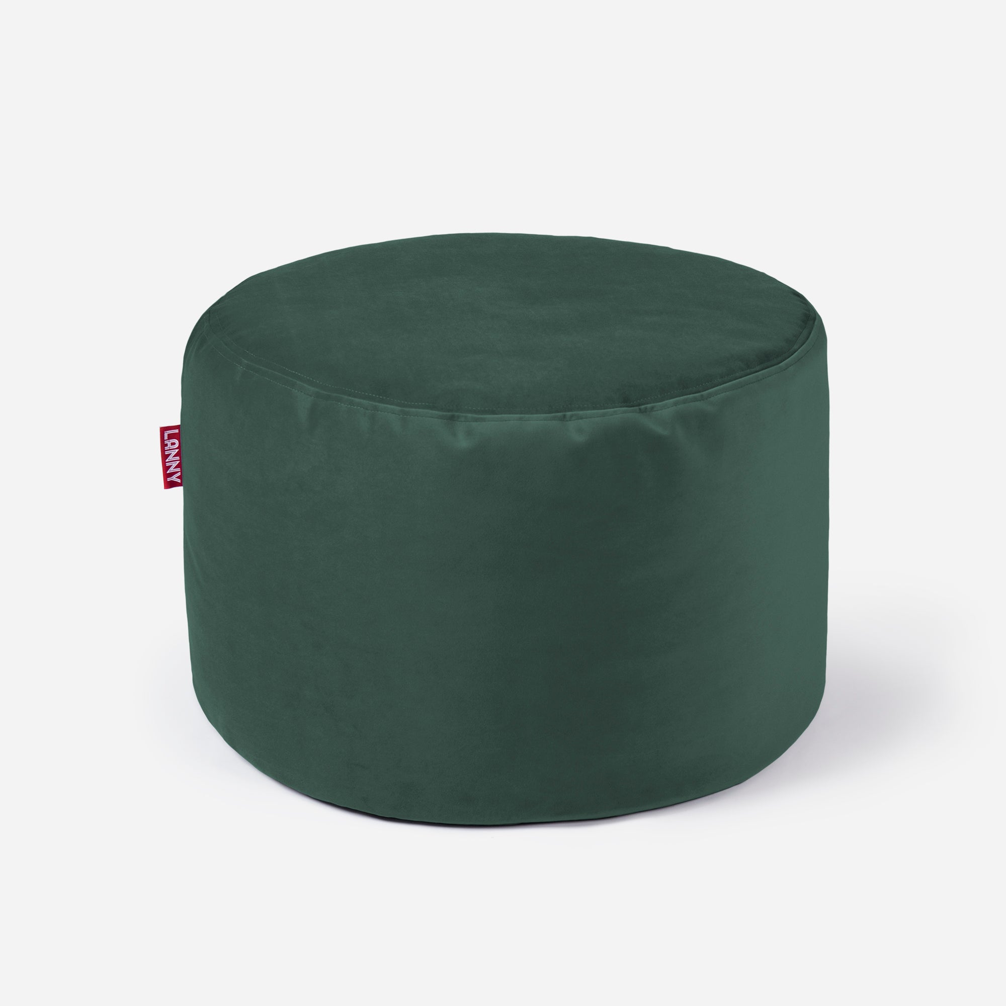 Medium Velvet Green Pouf - Lanny Beanbag - Ottomans