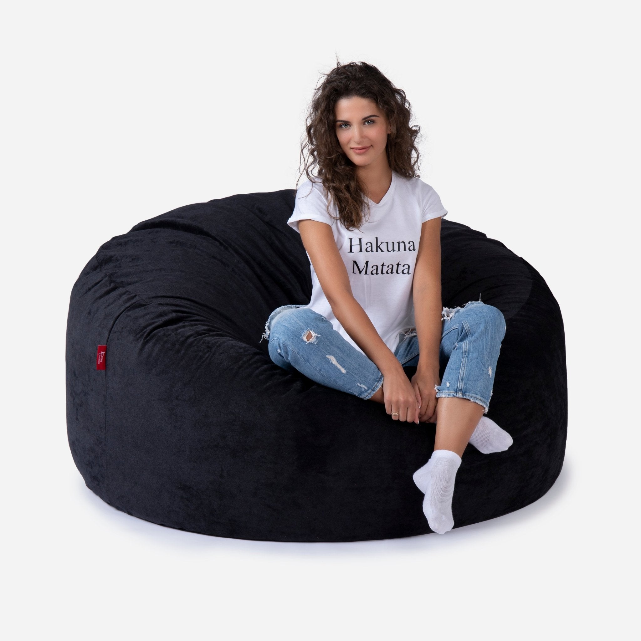 Original Large Aldo Black Bean Bag - Lanny Beanbag - Bean Bag Chairs