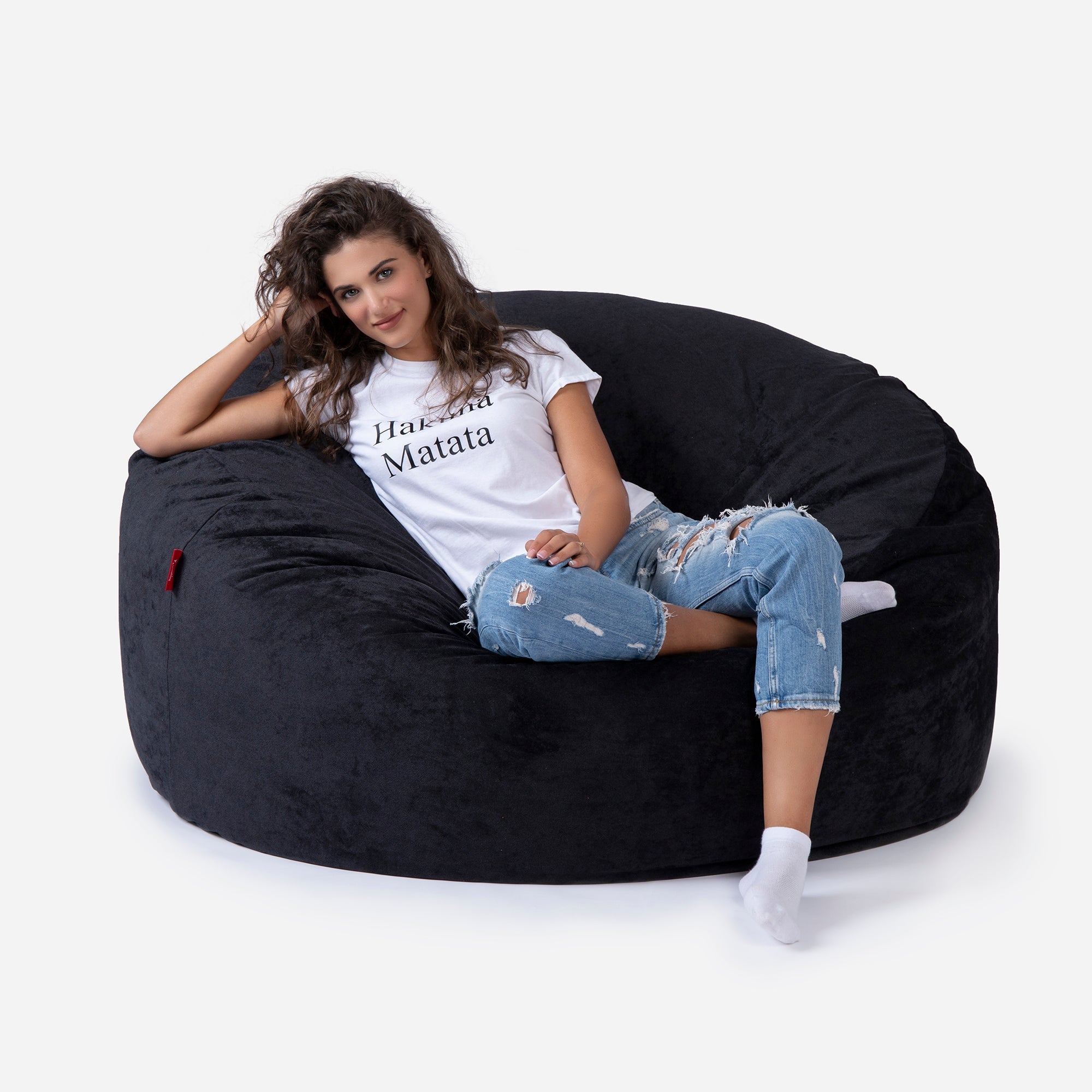 Original Large Aldo Black Bean Bag - Lanny Beanbag - Bean Bag Chairs