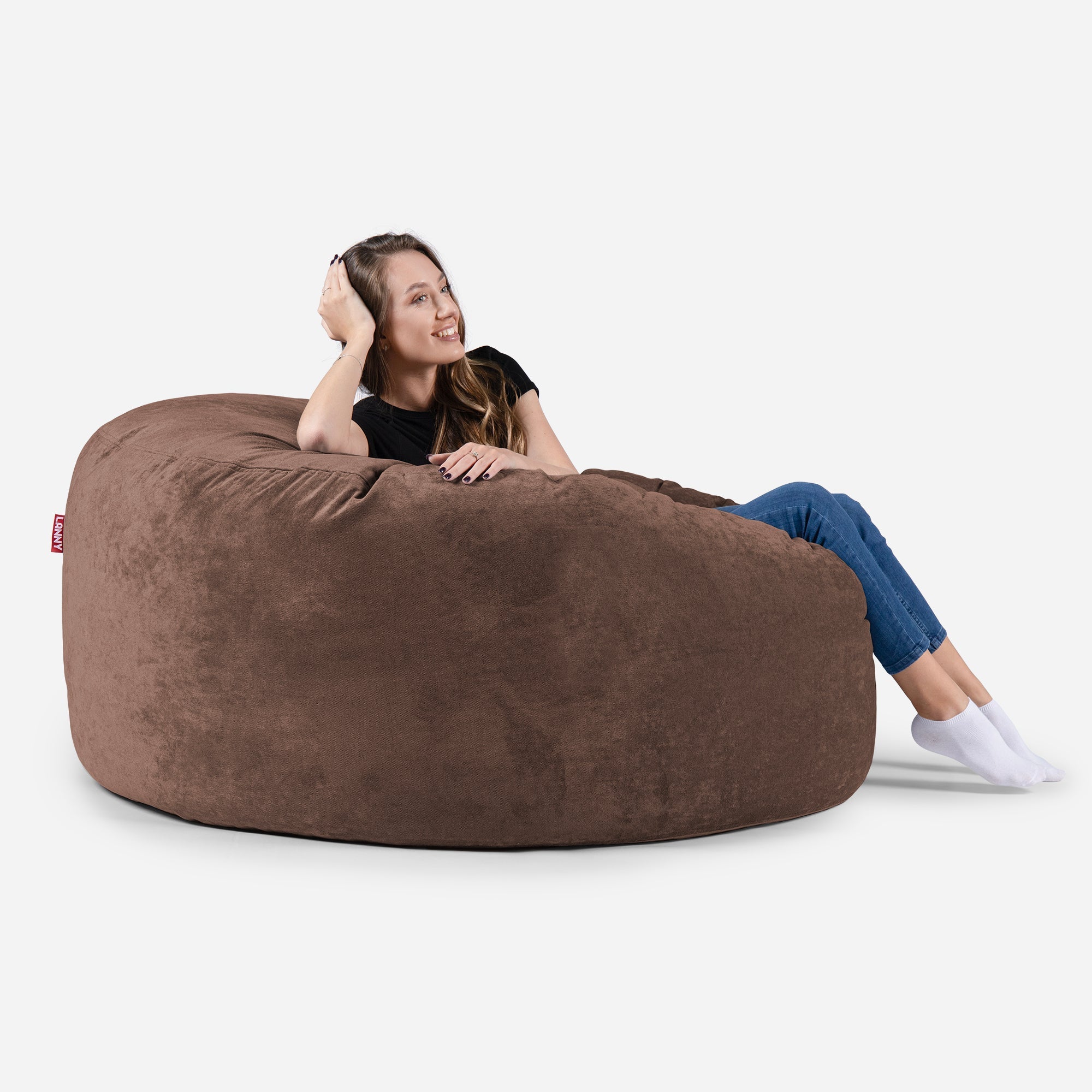 Original Large Aldo Brown Bean Bag - Lanny Beanbag - Bean Bag Chairs