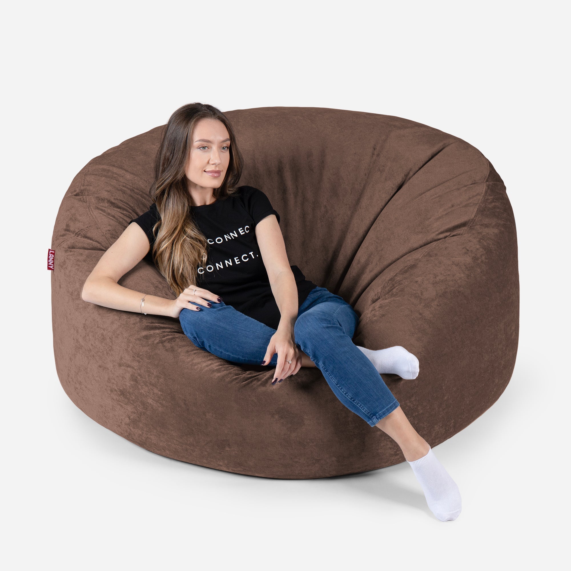 Original Large Aldo Brown Bean Bag - Lanny Beanbag - Bean Bag Chairs