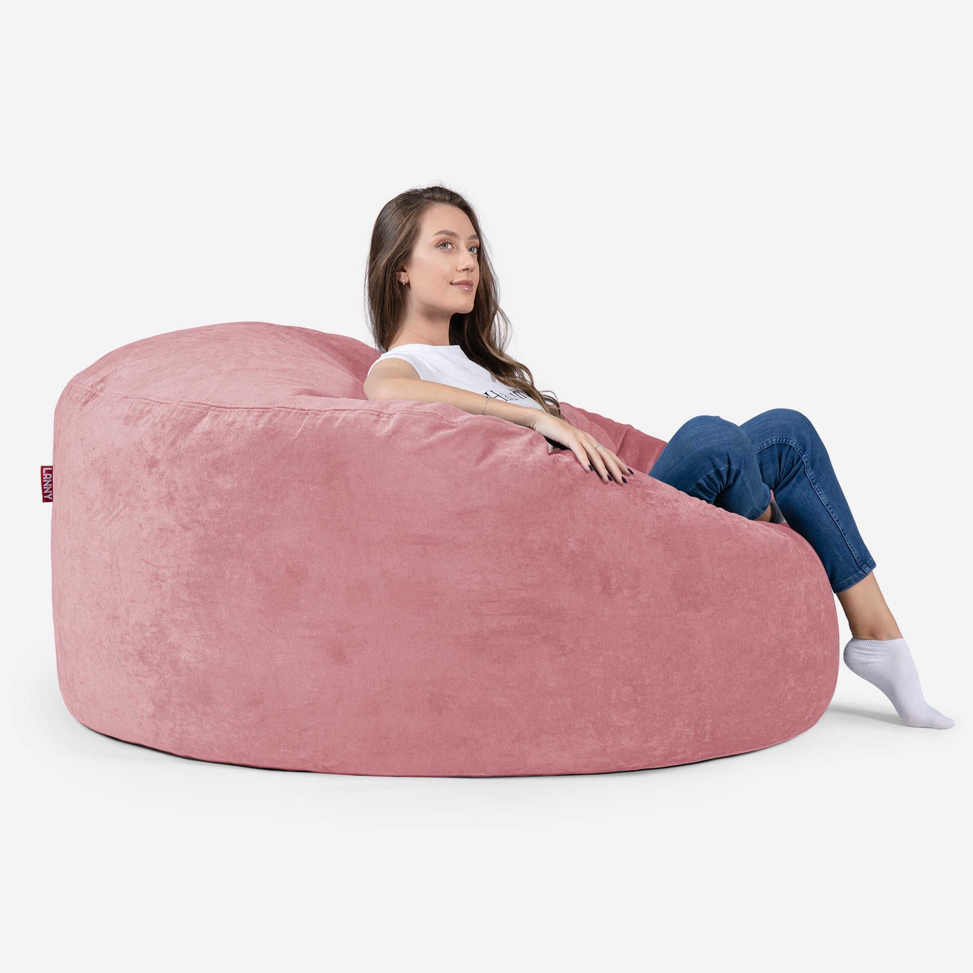 Original Large Aldo Pink Bean Bag - Lanny Beanbag - Bean Bag Chairs