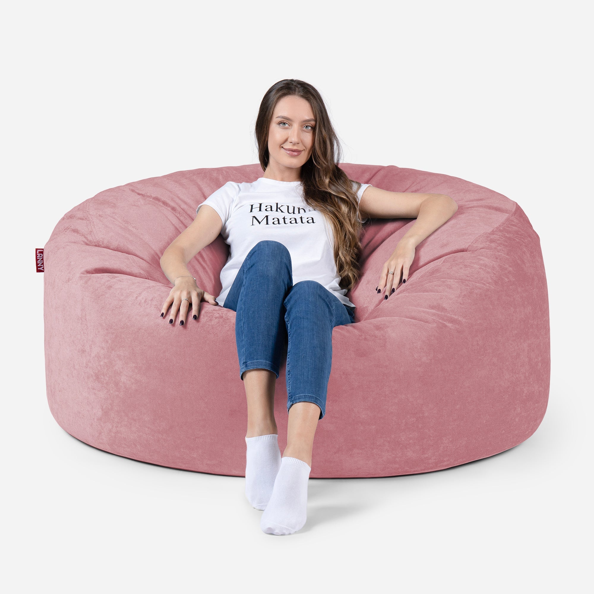 Original Large Aldo Pink Bean Bag - Lanny Beanbag - Bean Bag Chairs