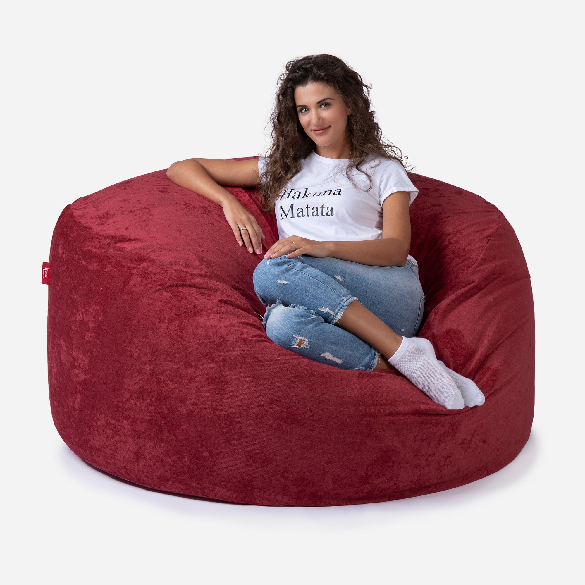 Original Large Aldo Red Bean Bag - Lanny Beanbag - Bean Bag Chairs