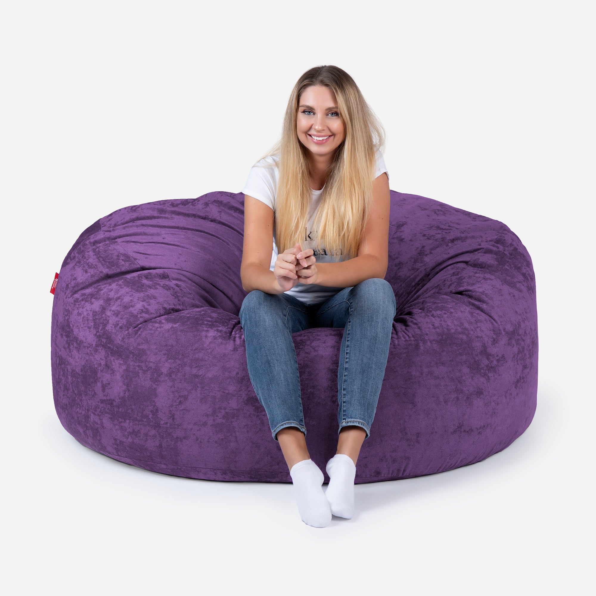 Original Large Aldo Violet Bean Bag - Lanny Beanbag - Bean Bag Chairs