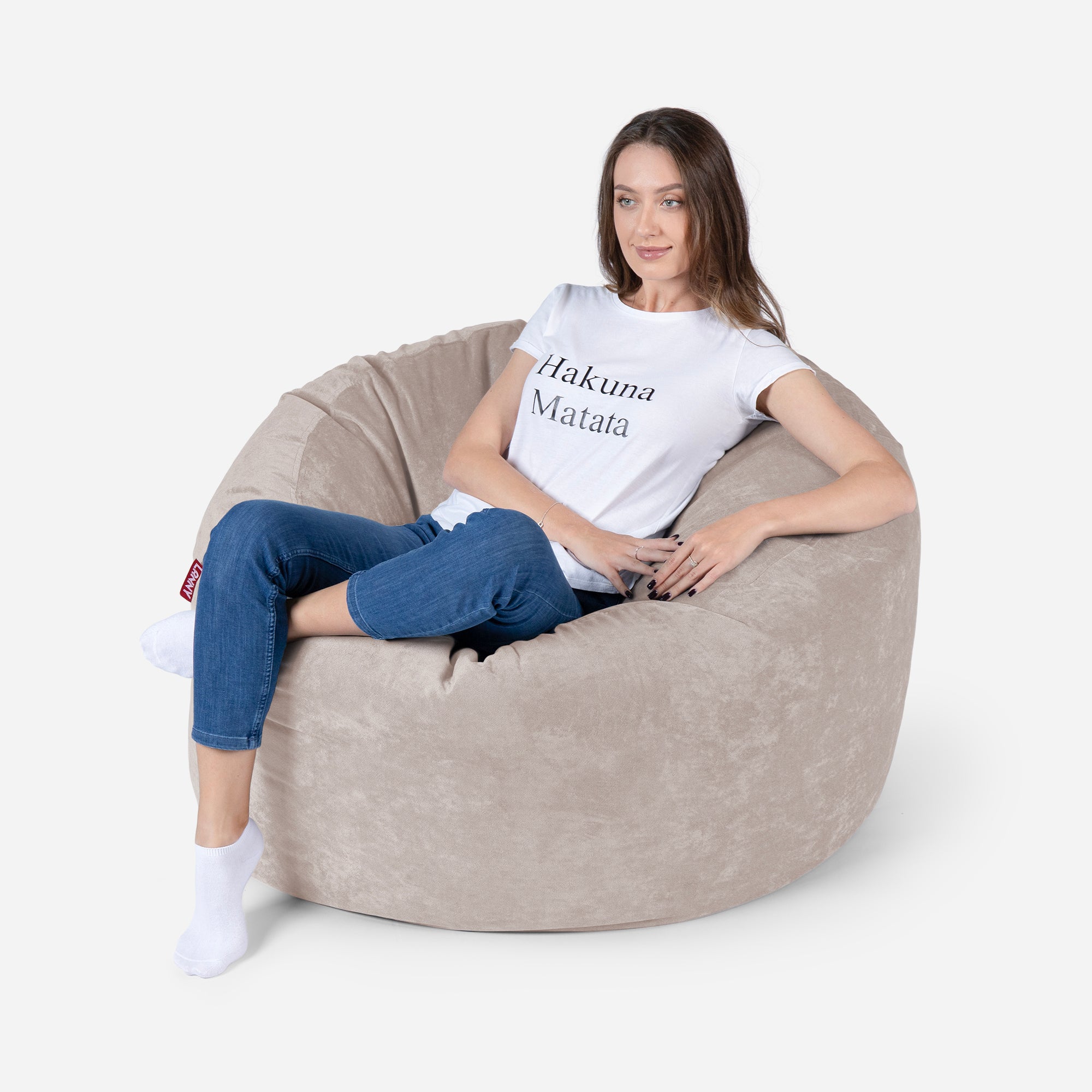 Original Medium Aldo Beige Bean Bag - Lanny Beanbag - Bean Bag Chairs