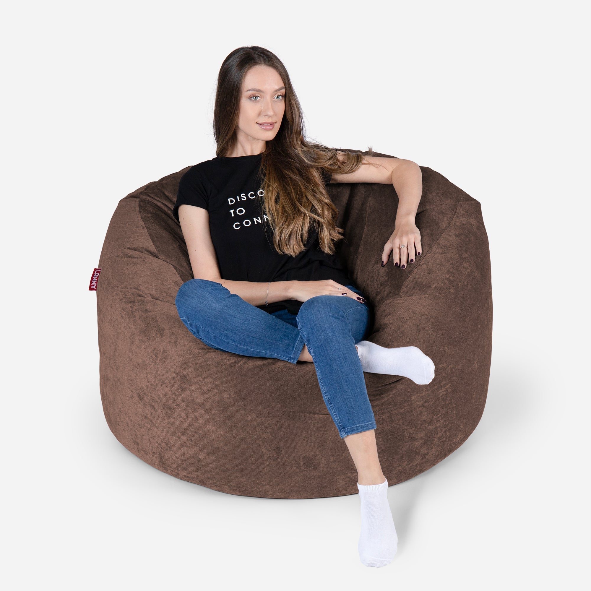 Original Medium Aldo Brown Bean Bag - Lanny Beanbag - Bean Bag Chairs