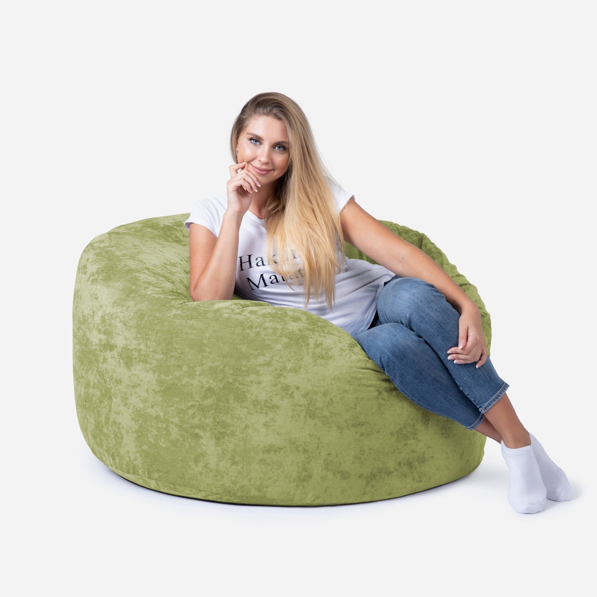 Original Medium Aldo Lime Bean Bag - Lanny Beanbag - Bean Bag Chairs