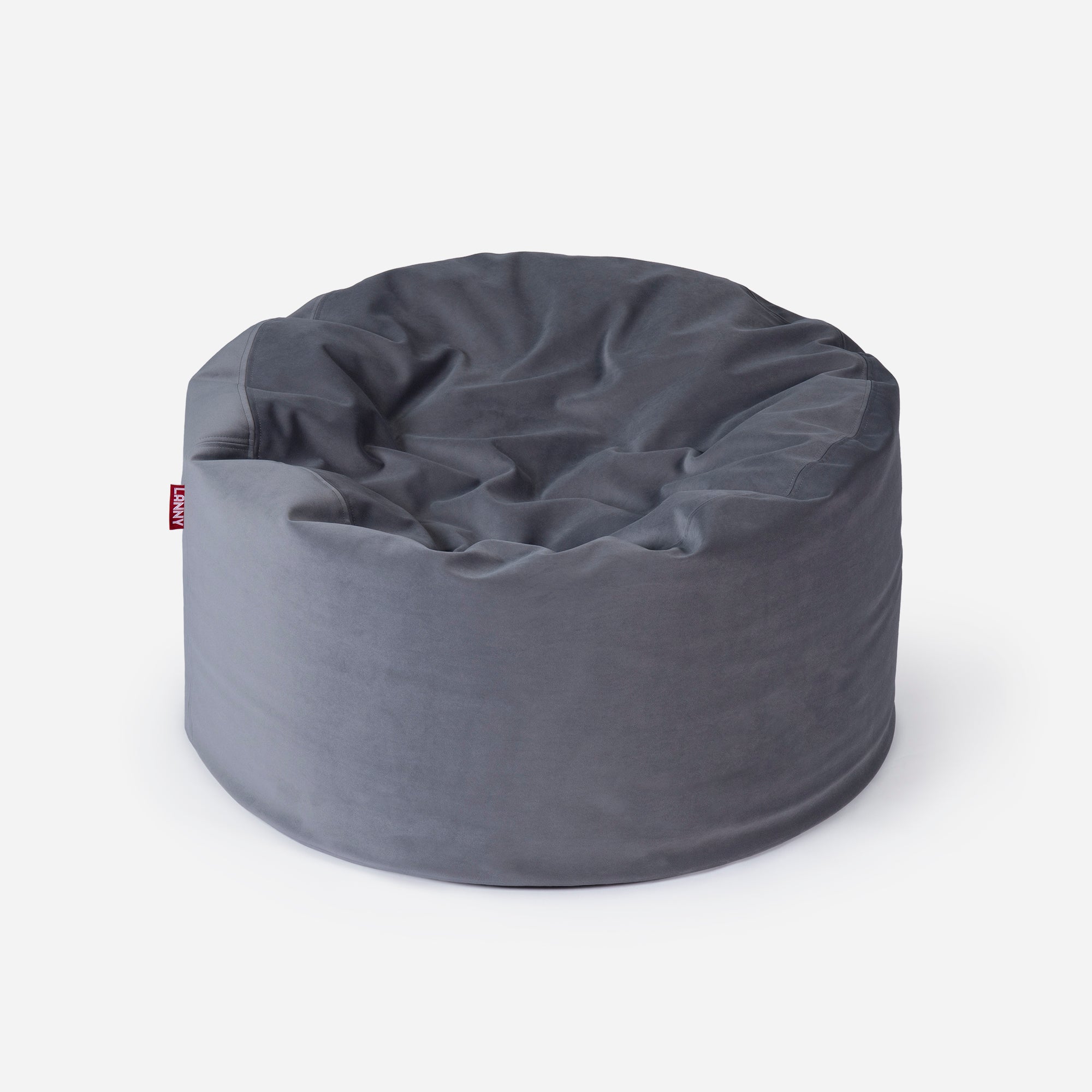 Original Medium Velvet Gray Bean bag - Lanny Beanbag - Bean Bag Chairs