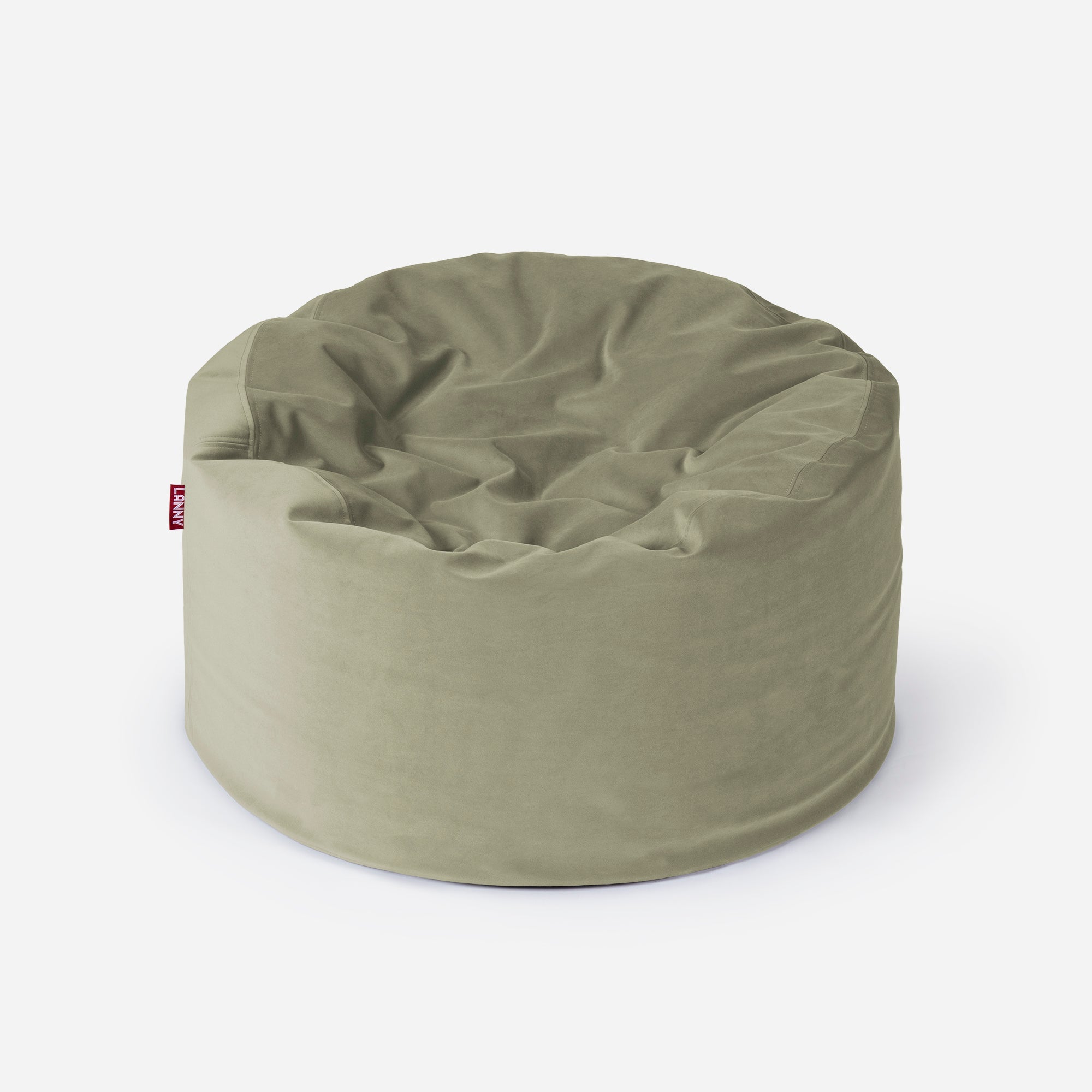 Original Medium Velvet Khaki Bean Bag - Lanny Beanbag - Bean Bag Chairs
