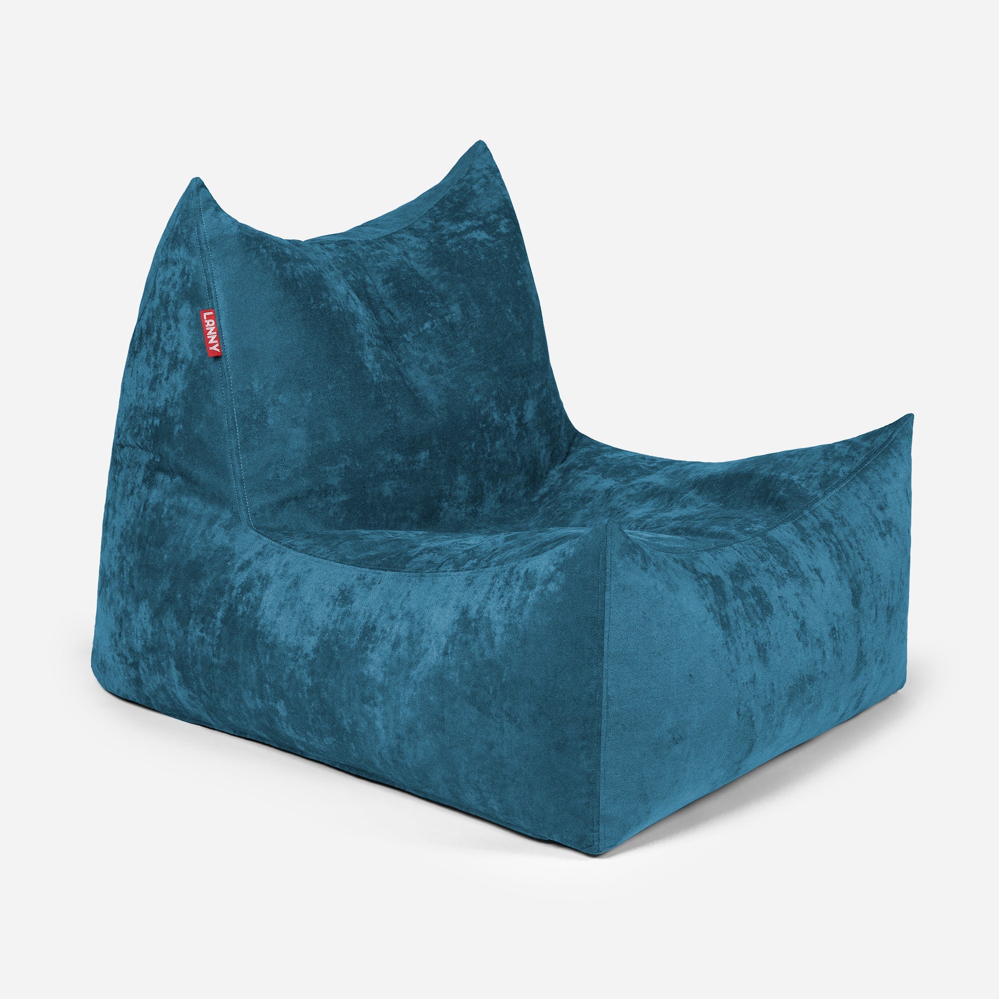 Quadro Aldo Aqua Bean bag Chair & Footrest Set - Lanny Beanbag - Bean Bag Chairs